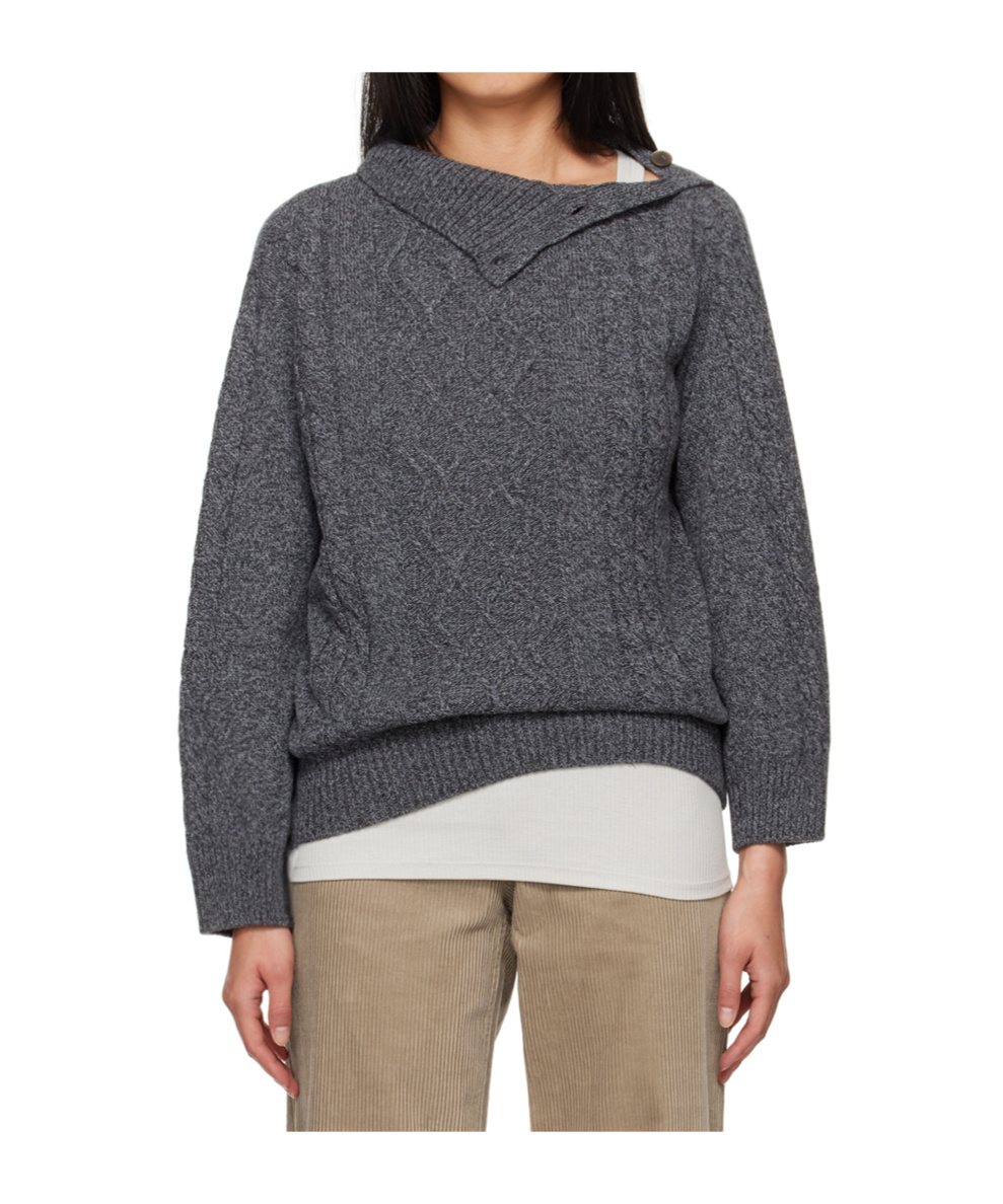 Apc Gray Karen Turtleneck In Black