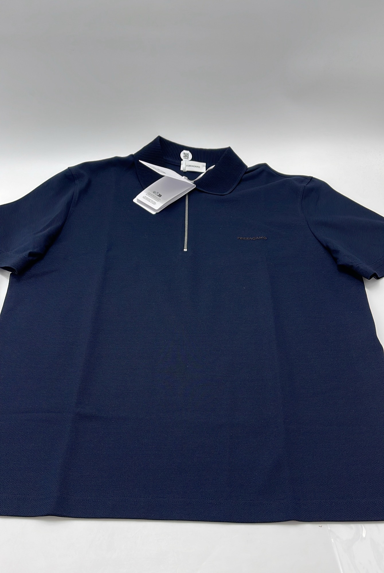 Ferragamo Short-sleeved Polo Shirt In Blue