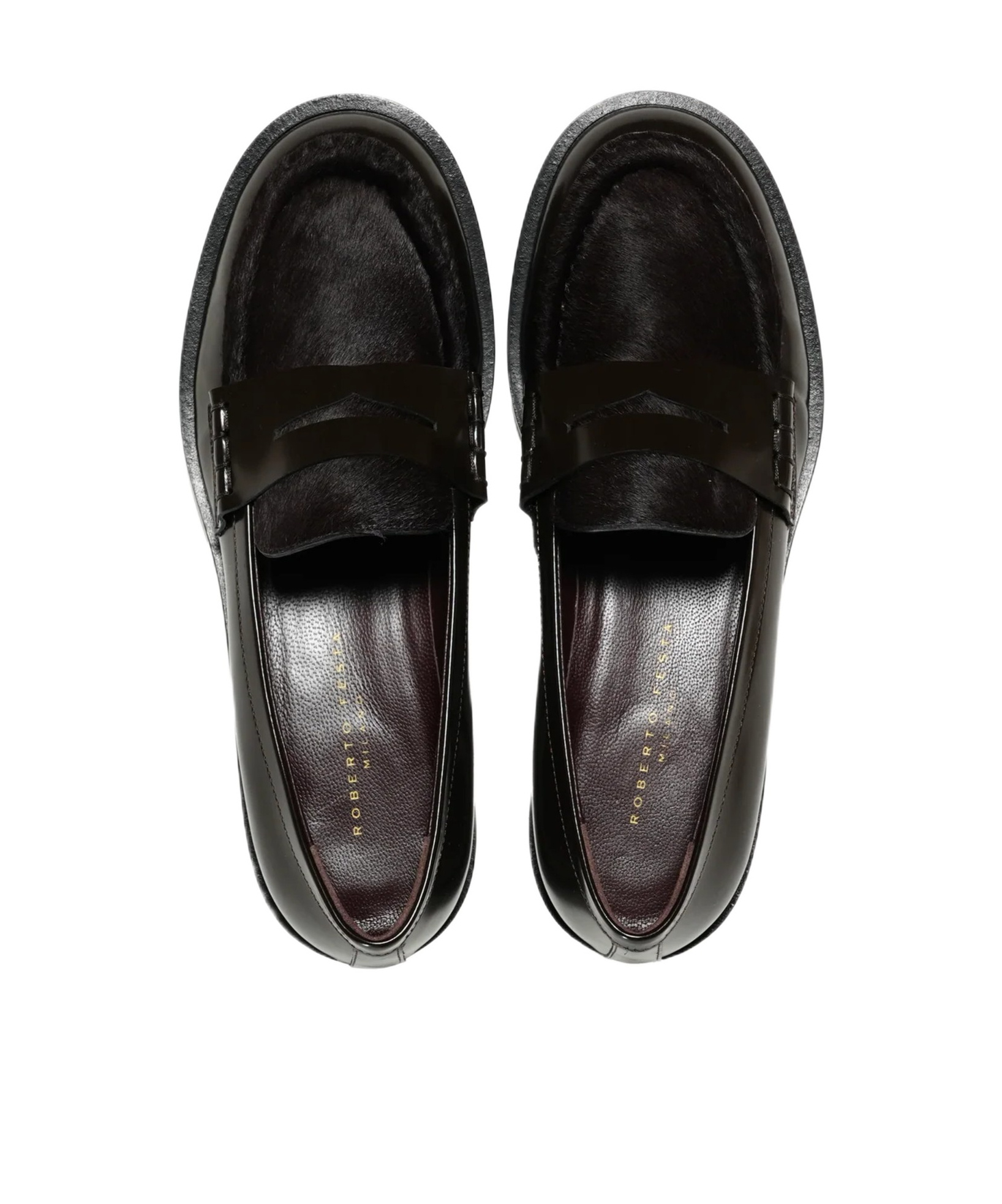 Roberto Festa Round-toe Loafers In Black