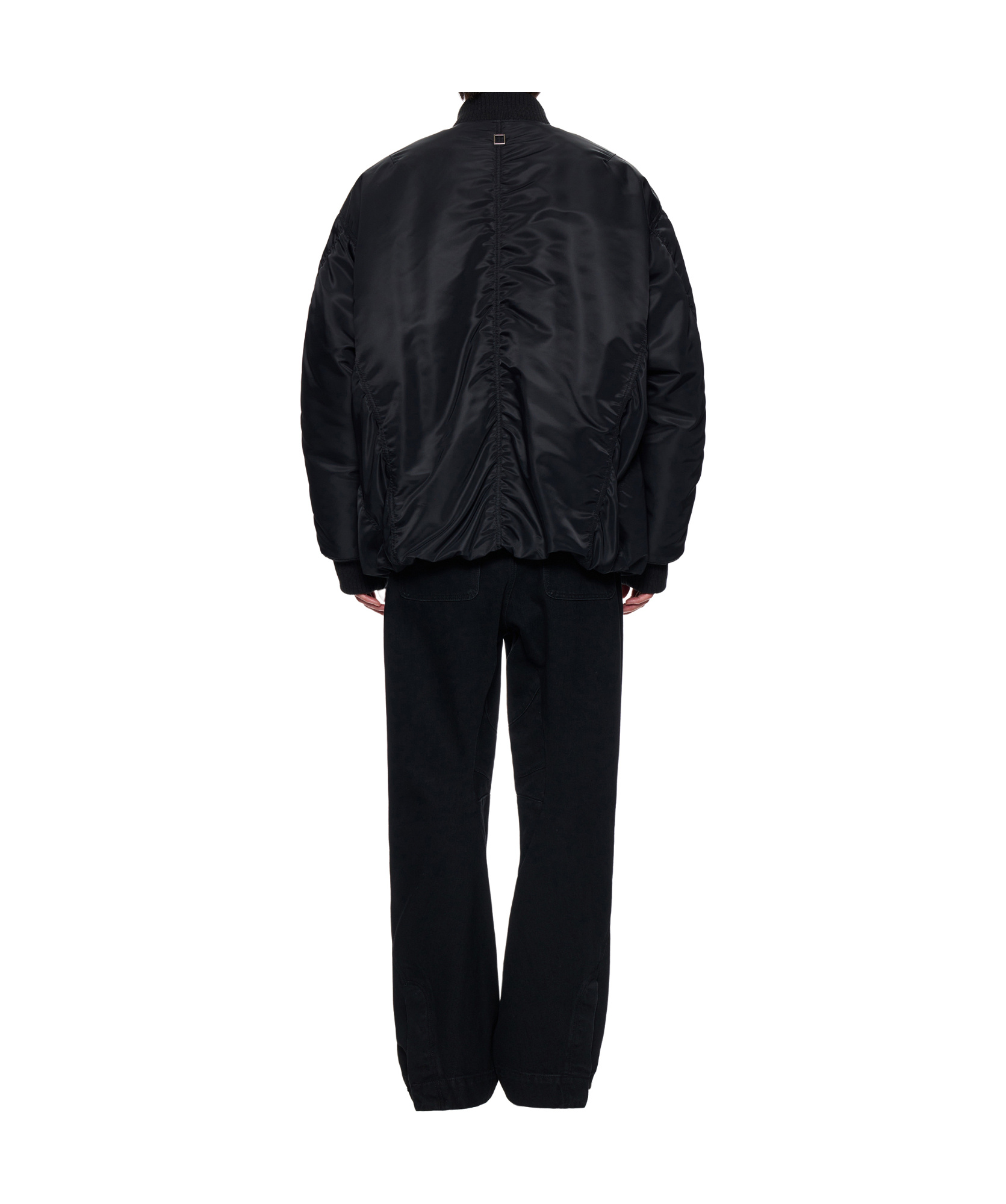 Wooyoungmi Black Over Fit Ma-1 Bomber Jacket In Black