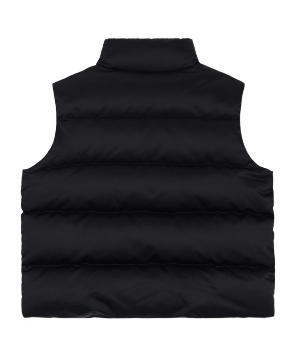 We11 Done Upright Neck Down Vest In Black