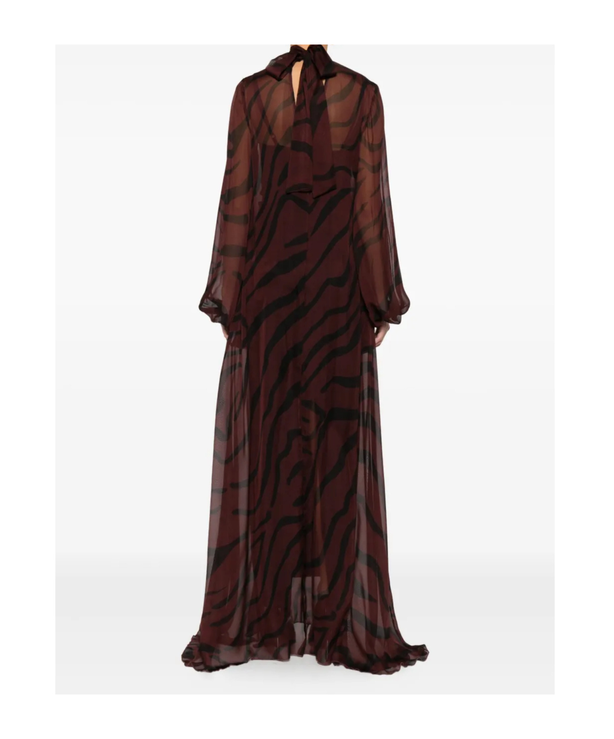 Raquel Diniz Stylish Kaftan Balloon Sleeves In Brown