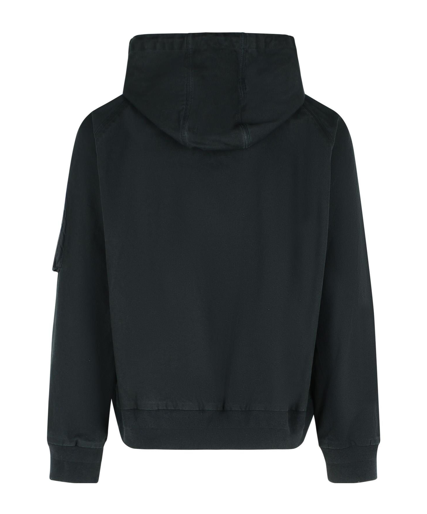Sacai Hooded Bomber Jacket Arm Pocket In Black