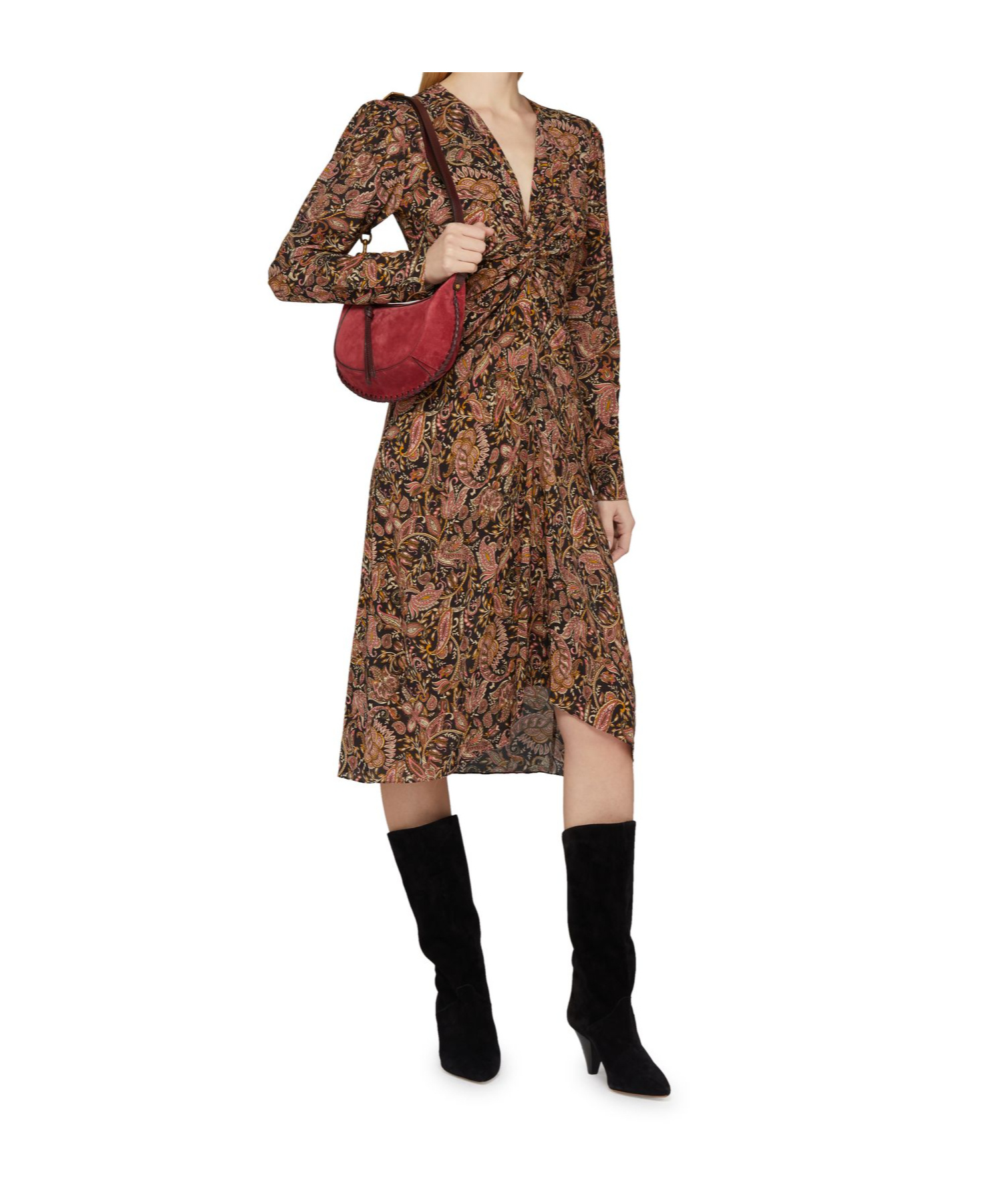 Shop Isabel Marant Étoile Zeliha Midi Dress In Black
