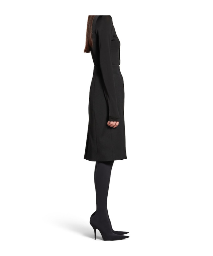 Balenciaga High Waist Skirt In Black