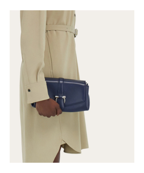 Ferragamo Limoges Front Flap Crossbody Bag In Blue
