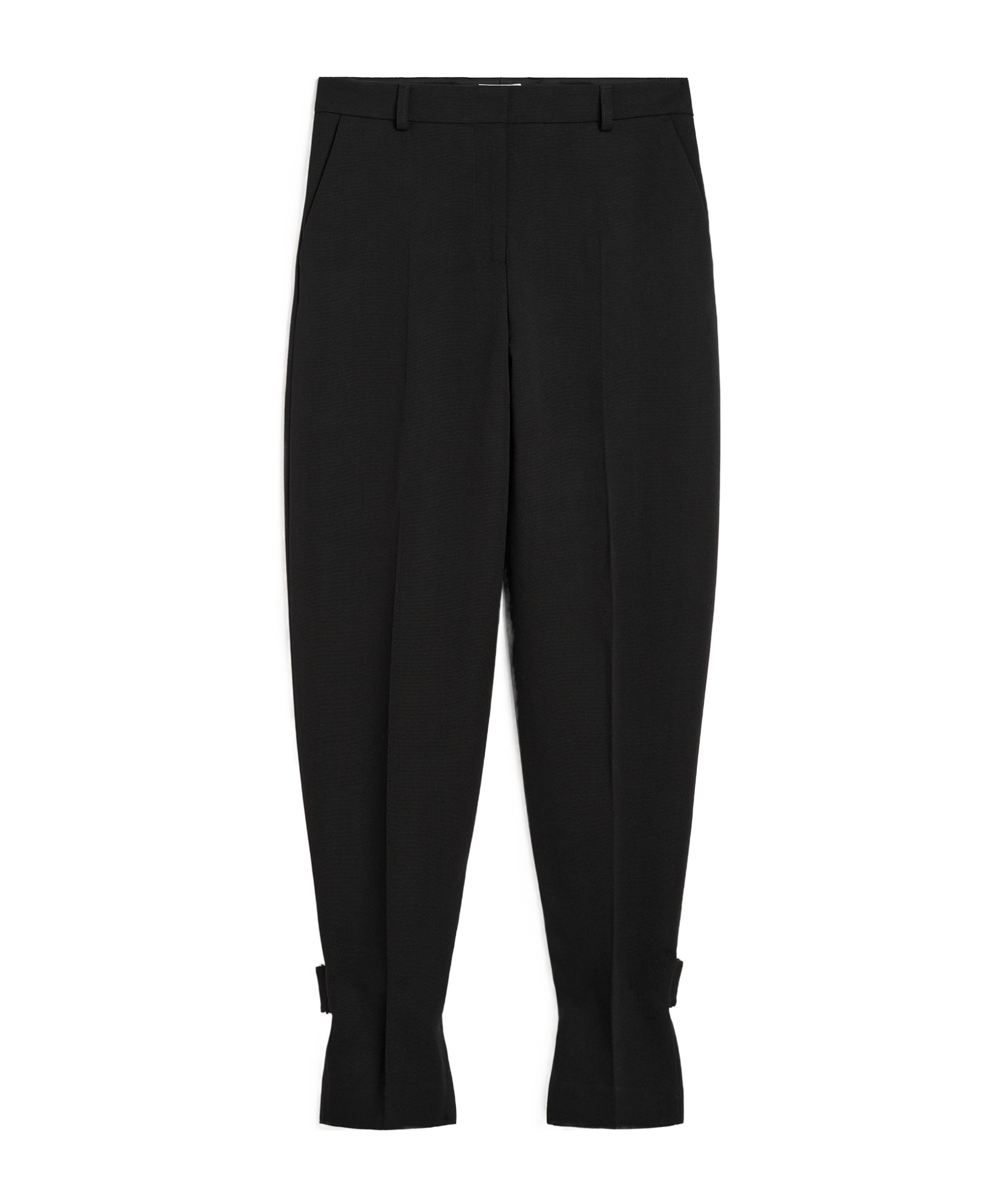 Totême Buckled Wool Casual Pants In Black