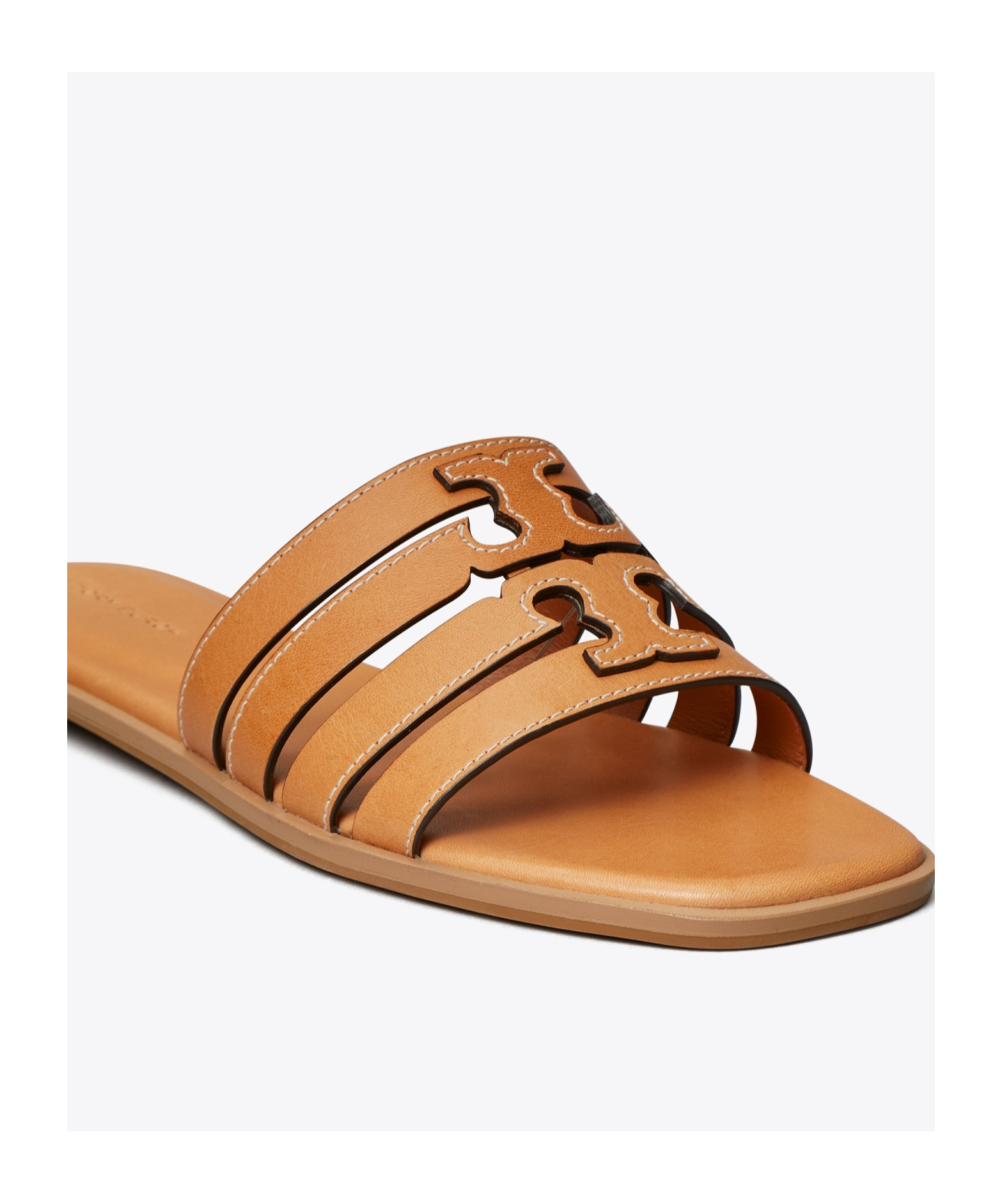 Shop Tory Burch Ines Cage Slides In Brown