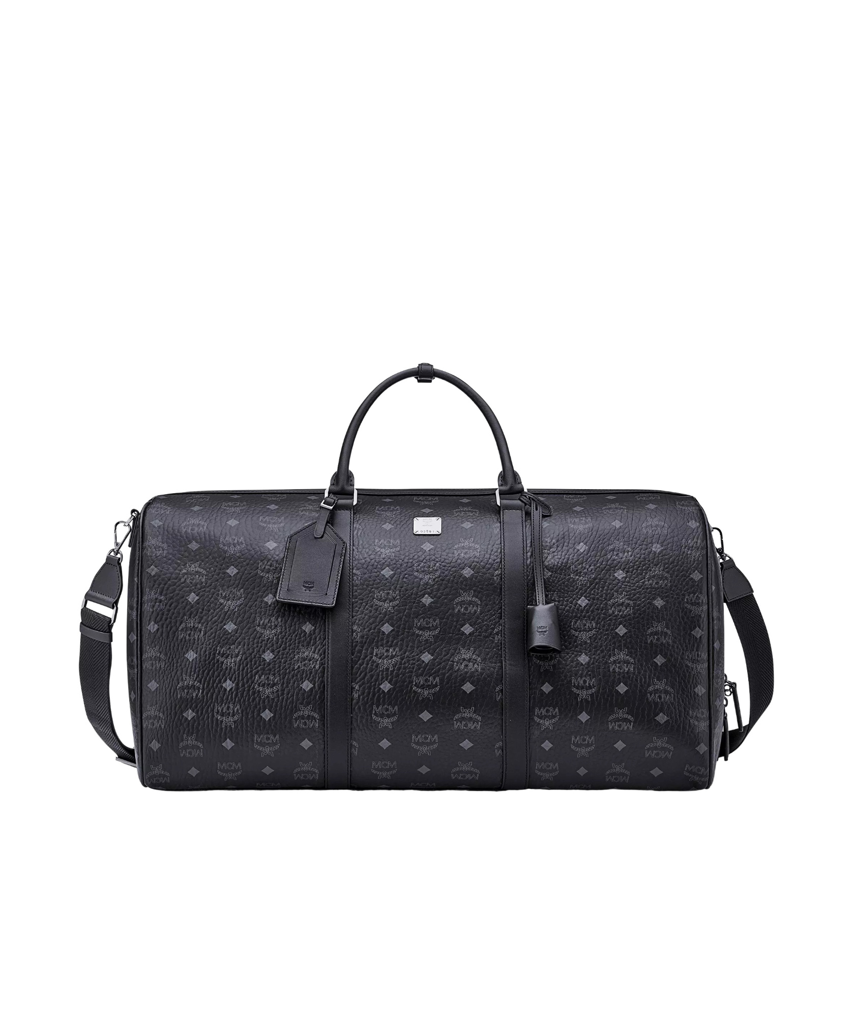 Mcm Extra Large Ottomar Weekender Duffle Bag In Black