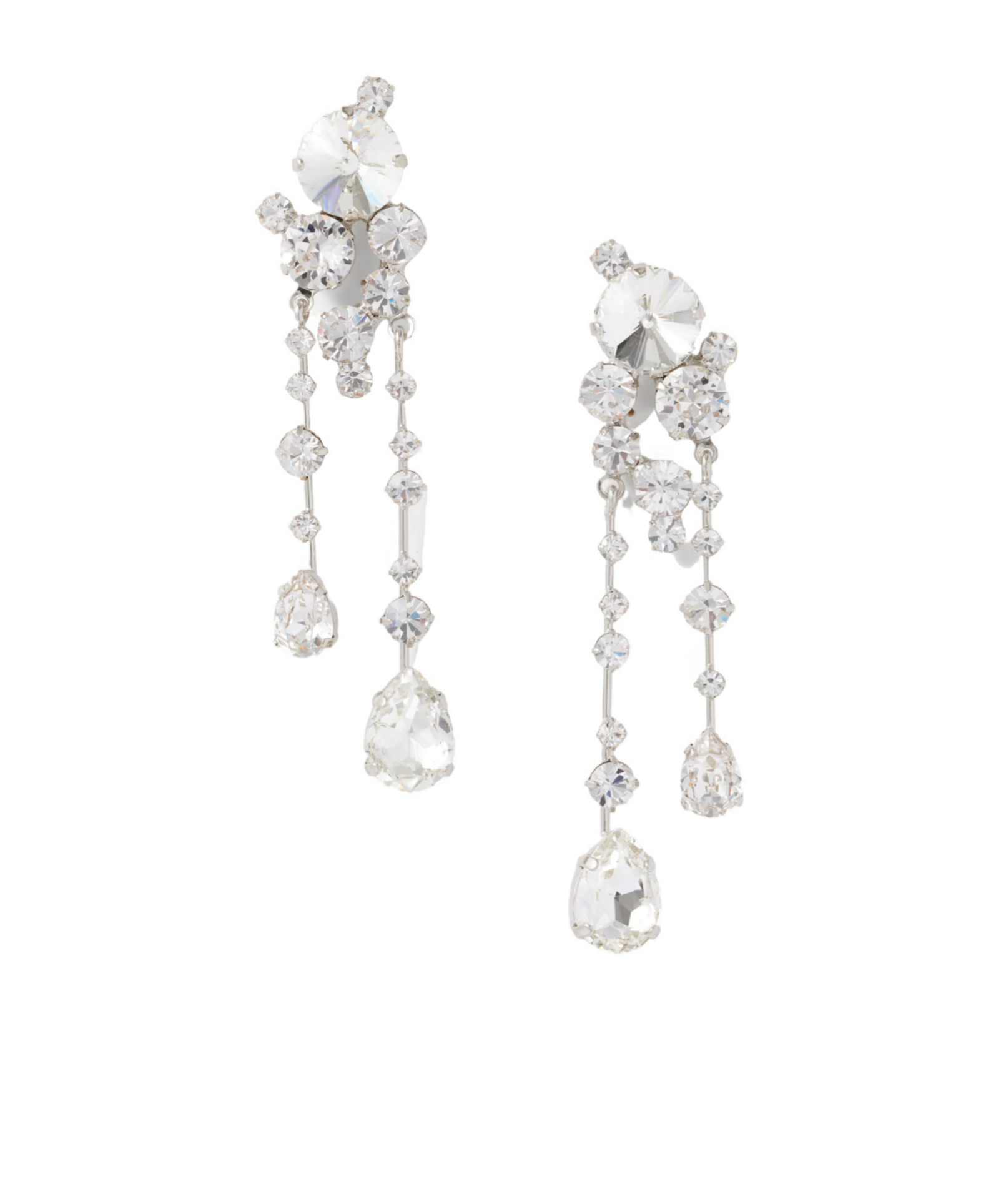 Jennifer Behr Jayleen Silver-plated Crystal Earrings In Gray