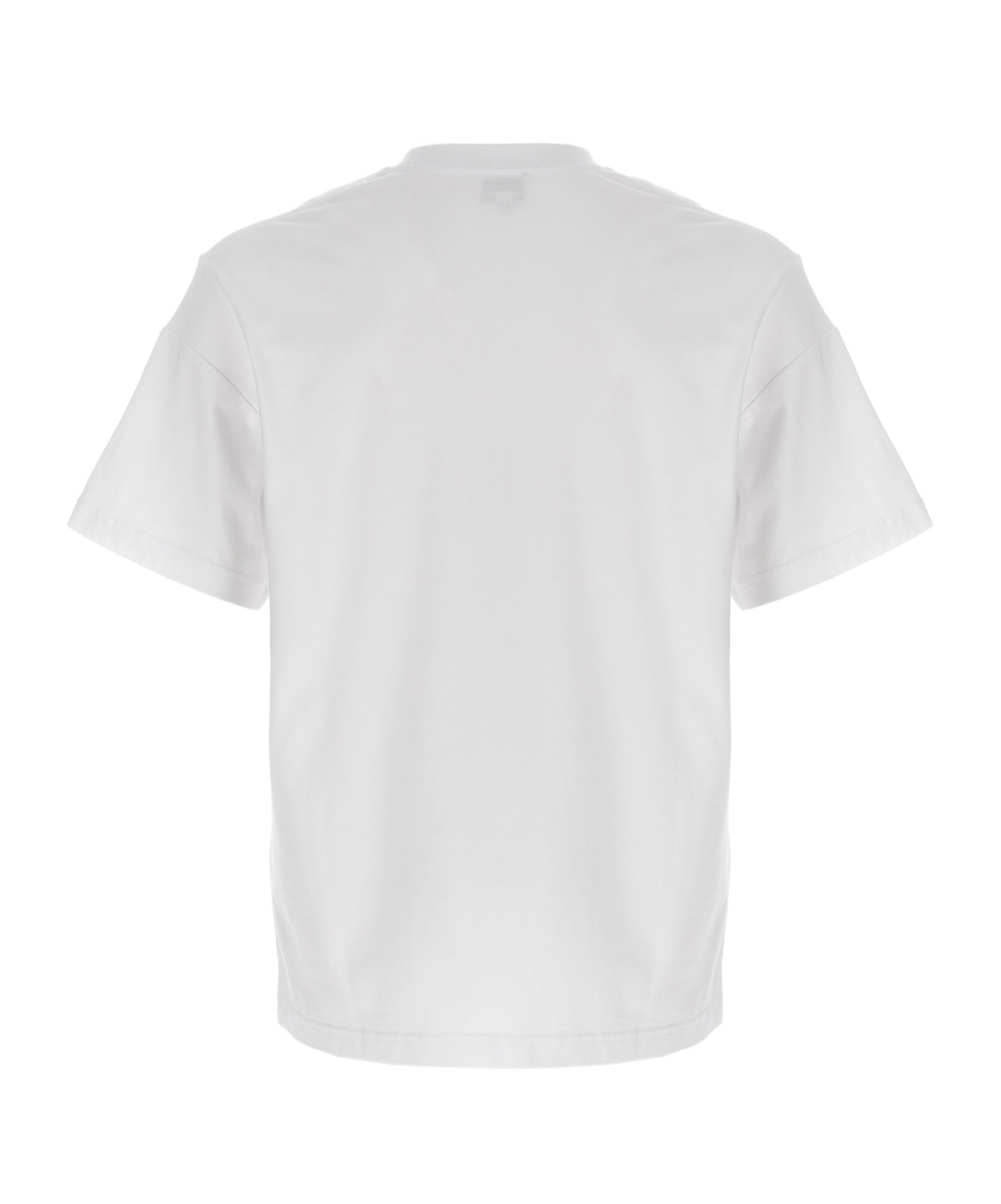 Kenzo White Classic T-shirt With Contrasting Logo Print In Cotton In White