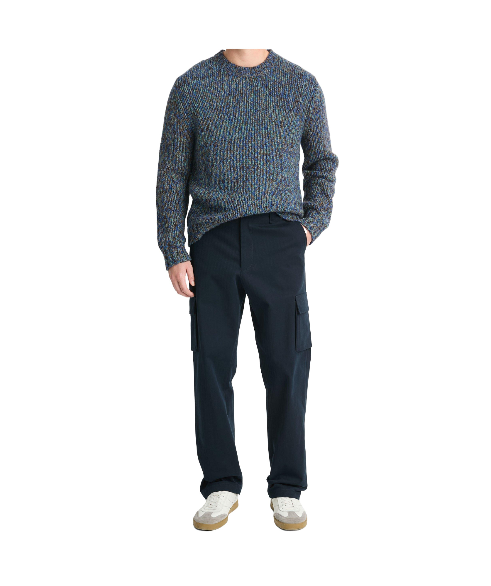 VINCE HERRINGBONE PATTERN WORK CASUAL PANTS