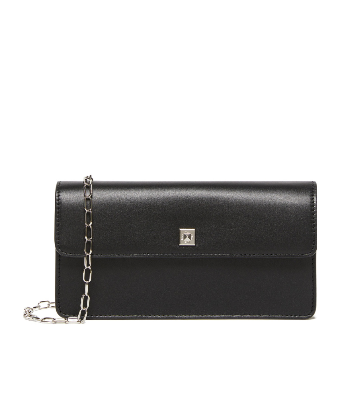 Max Mara Leather Phone Pouch In Black