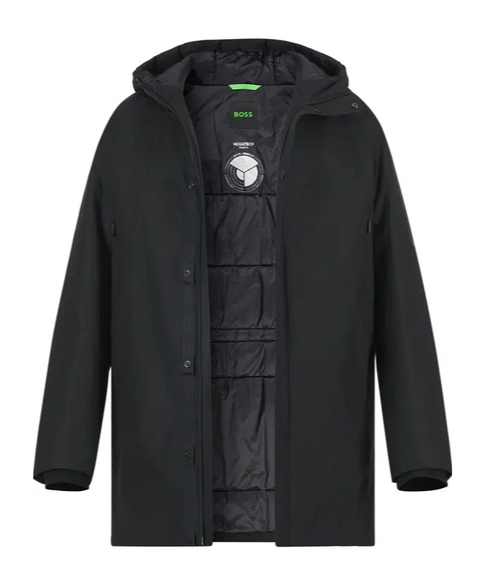 Hugo Boss Long-sleeved Parka In Black