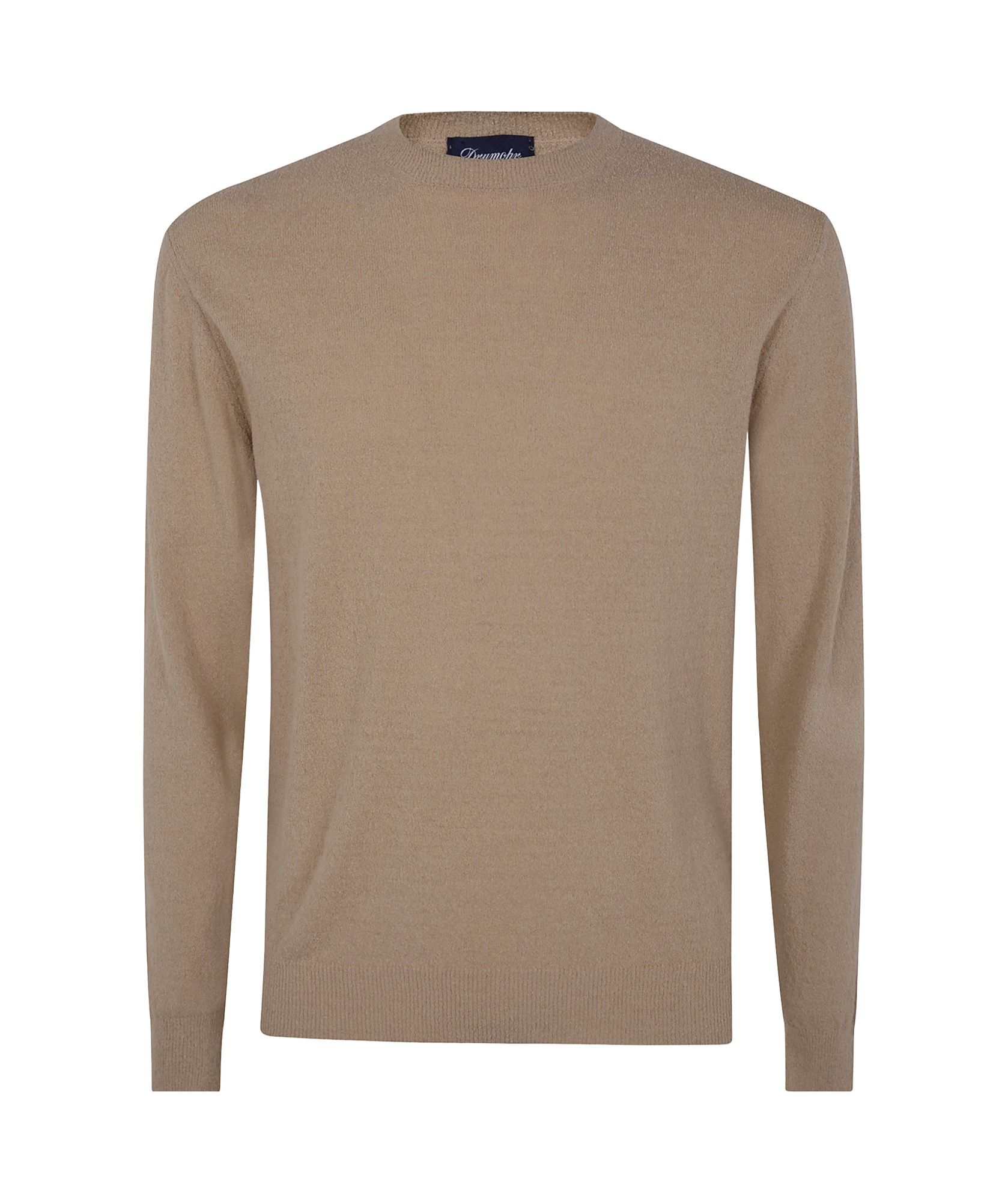 Drumohr Long Sleeves Round Neck Sweater In Brown
