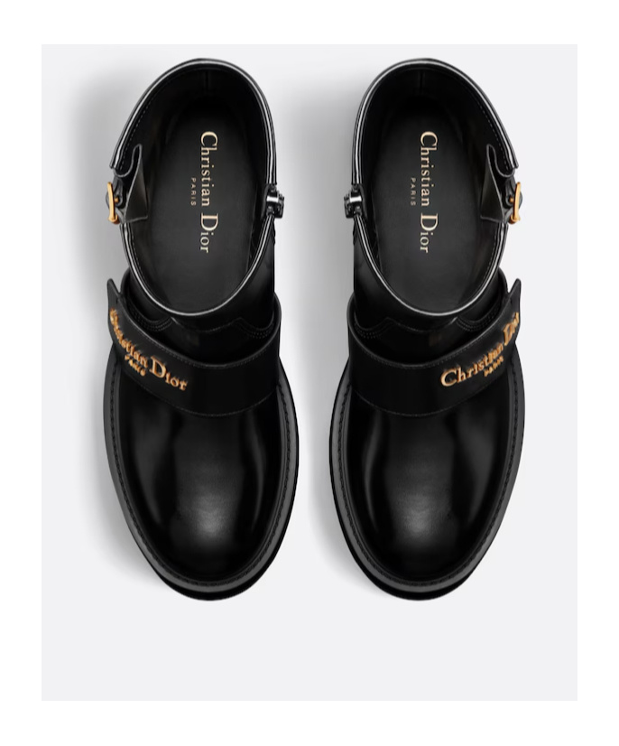 Dior D-quest Logo Short Boots In Black
