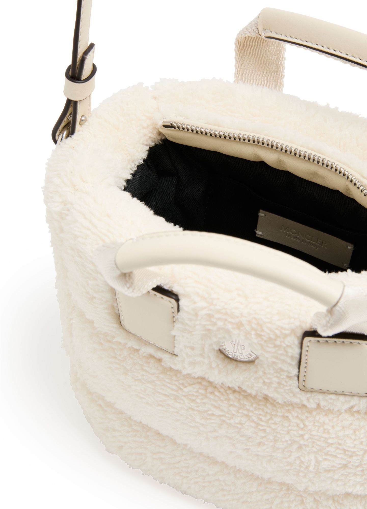 Shop Moncler Caradoc Shoulder Bag In Ivory