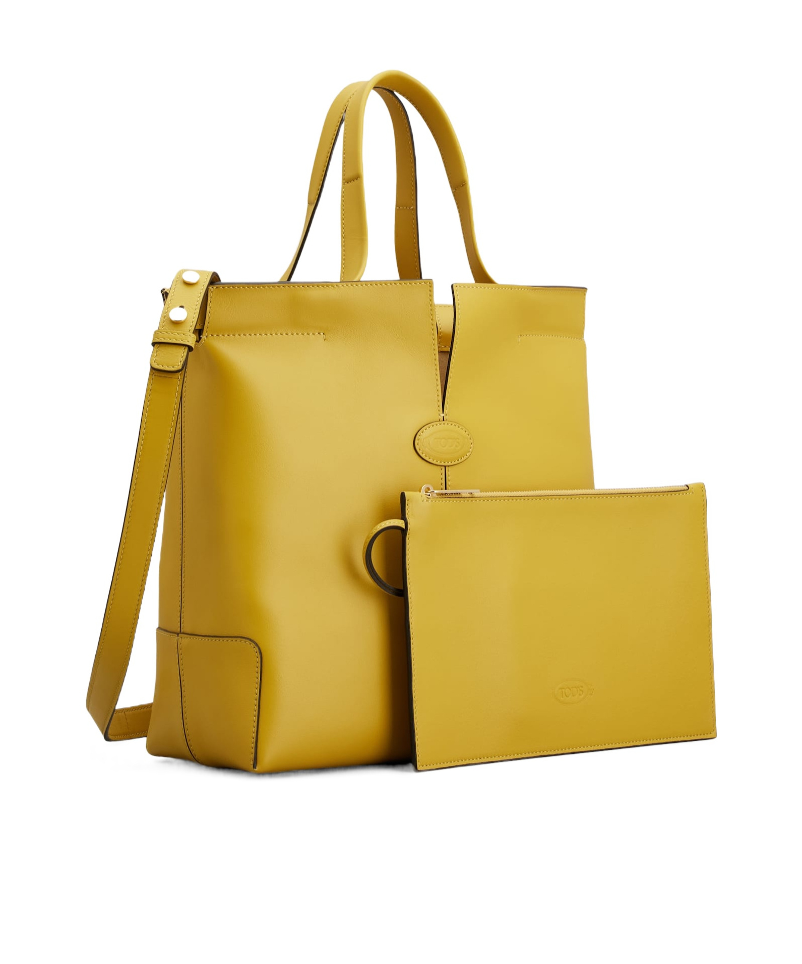 Tod's Small Di Handbag Folio Shoulder Bag In Yellow