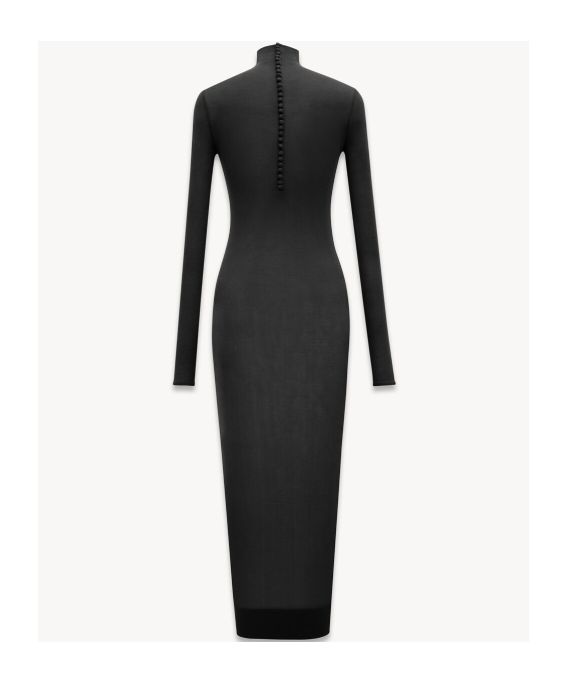 Saint Laurent Stretch Jersey High-neck Dress In Black