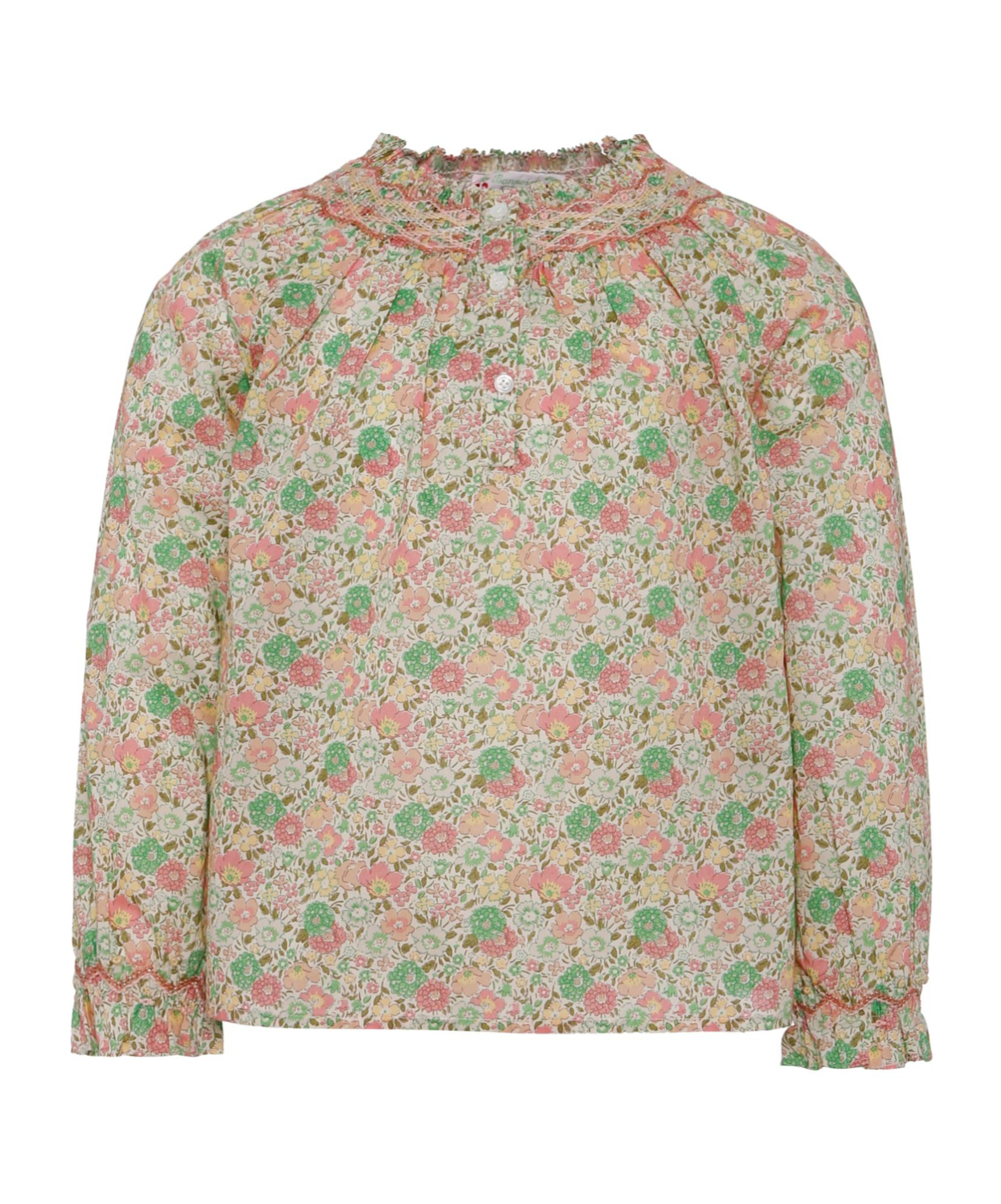 Bonpoint Floral-print Ruffled Blouse In Multi