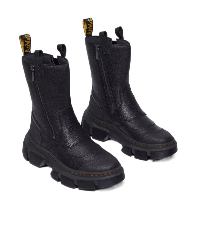 Dr. Martens' Zippered Short Boots In Black