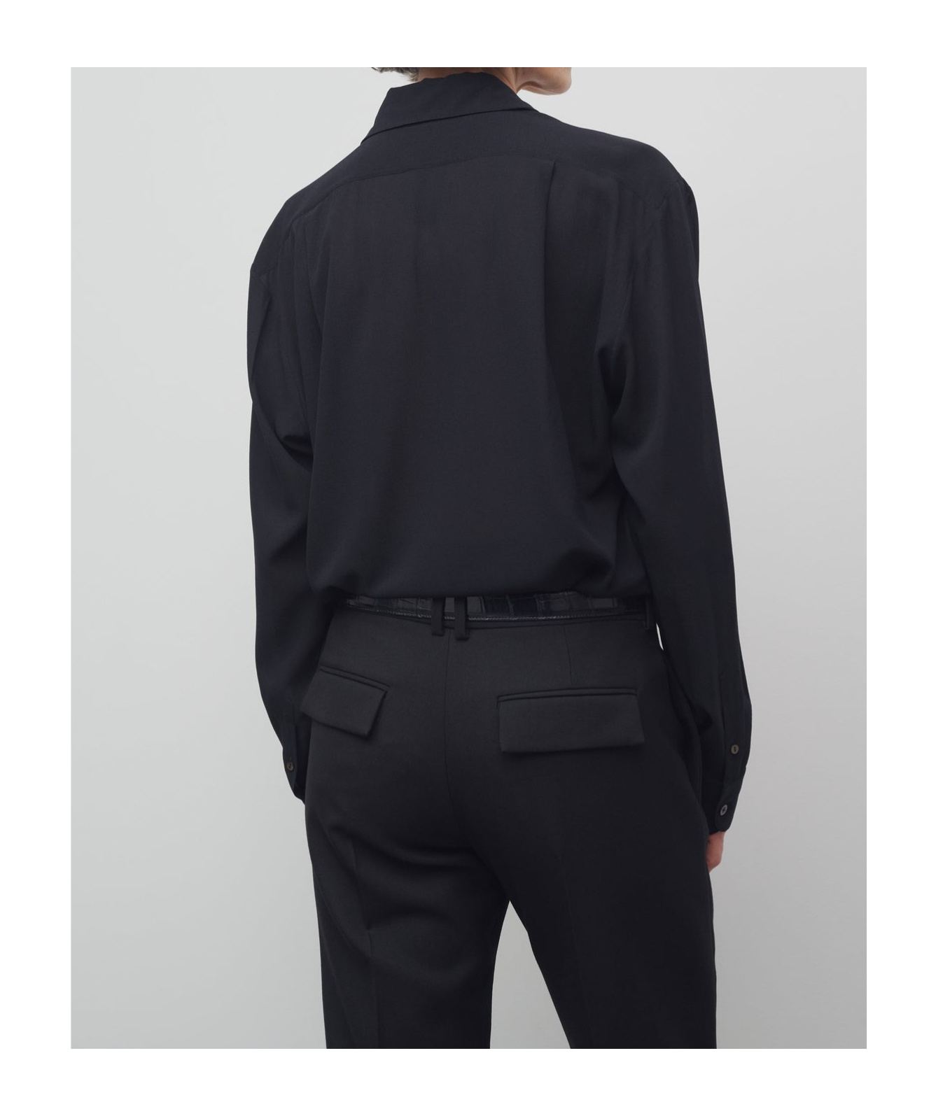 The Row Long-sleeved Shirt In Black