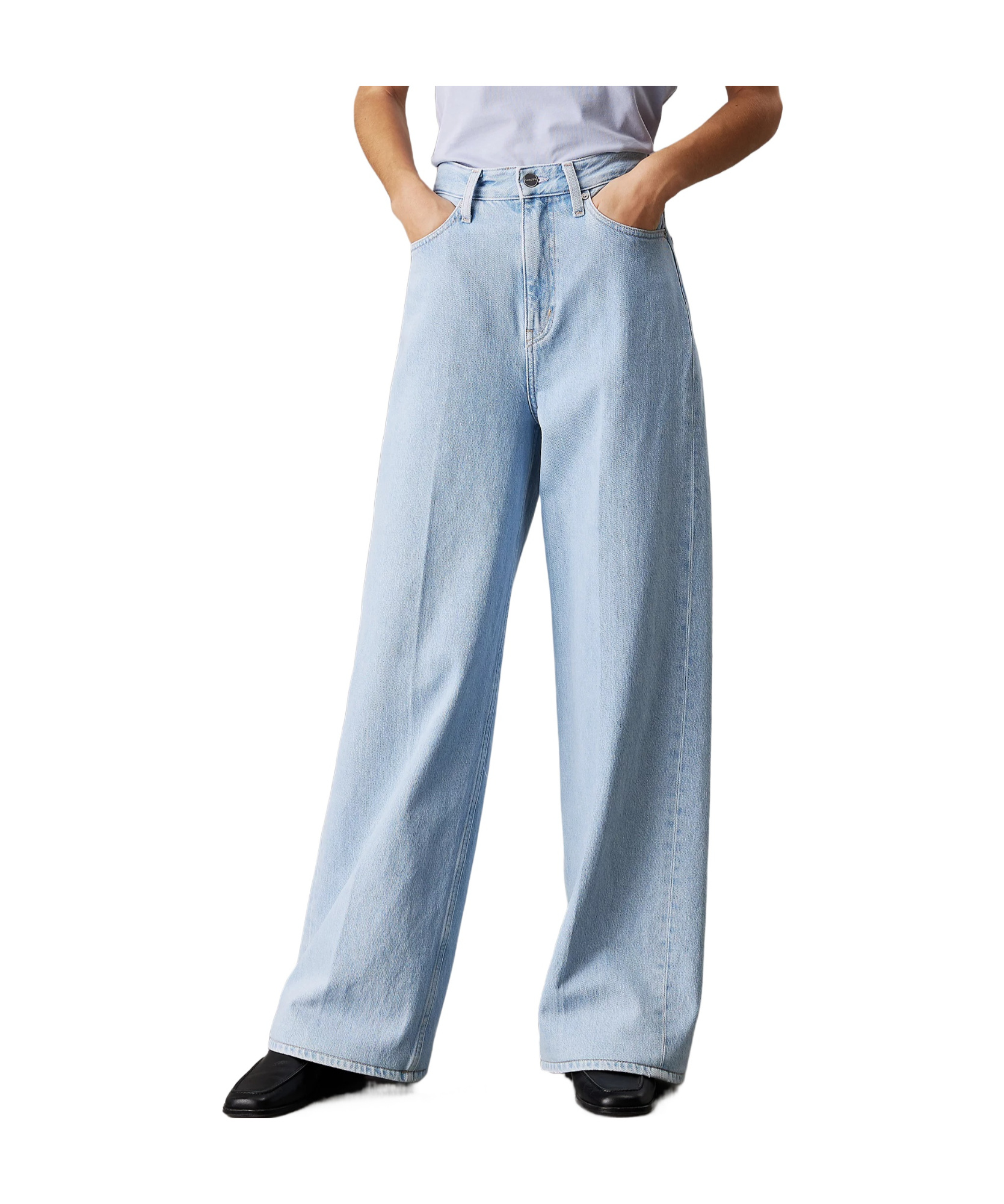 Calvin Klein Wide-leg Jeans In Blue