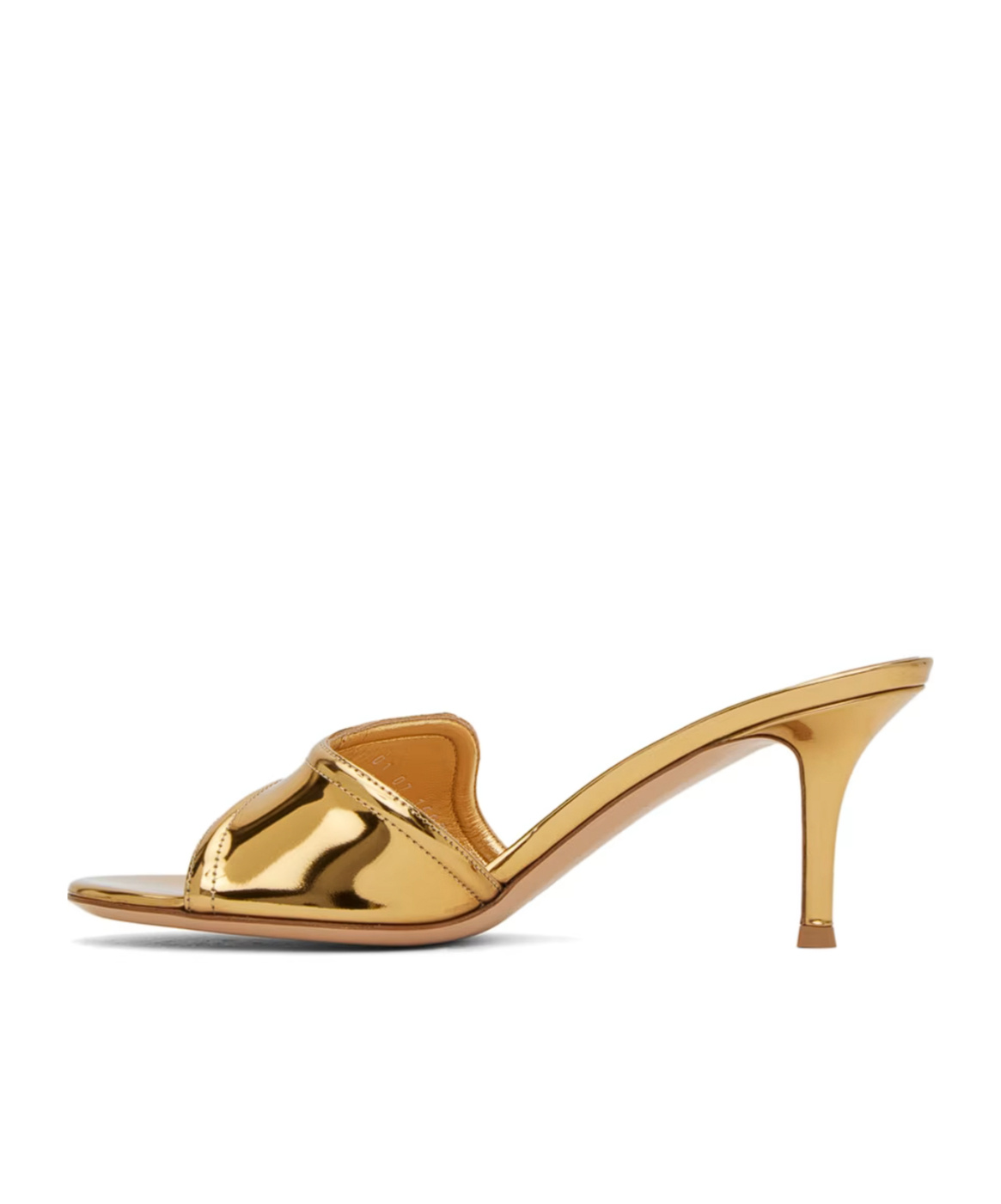 Gianvito Rossi Lucrezia Metallic-effect Mules In Brown