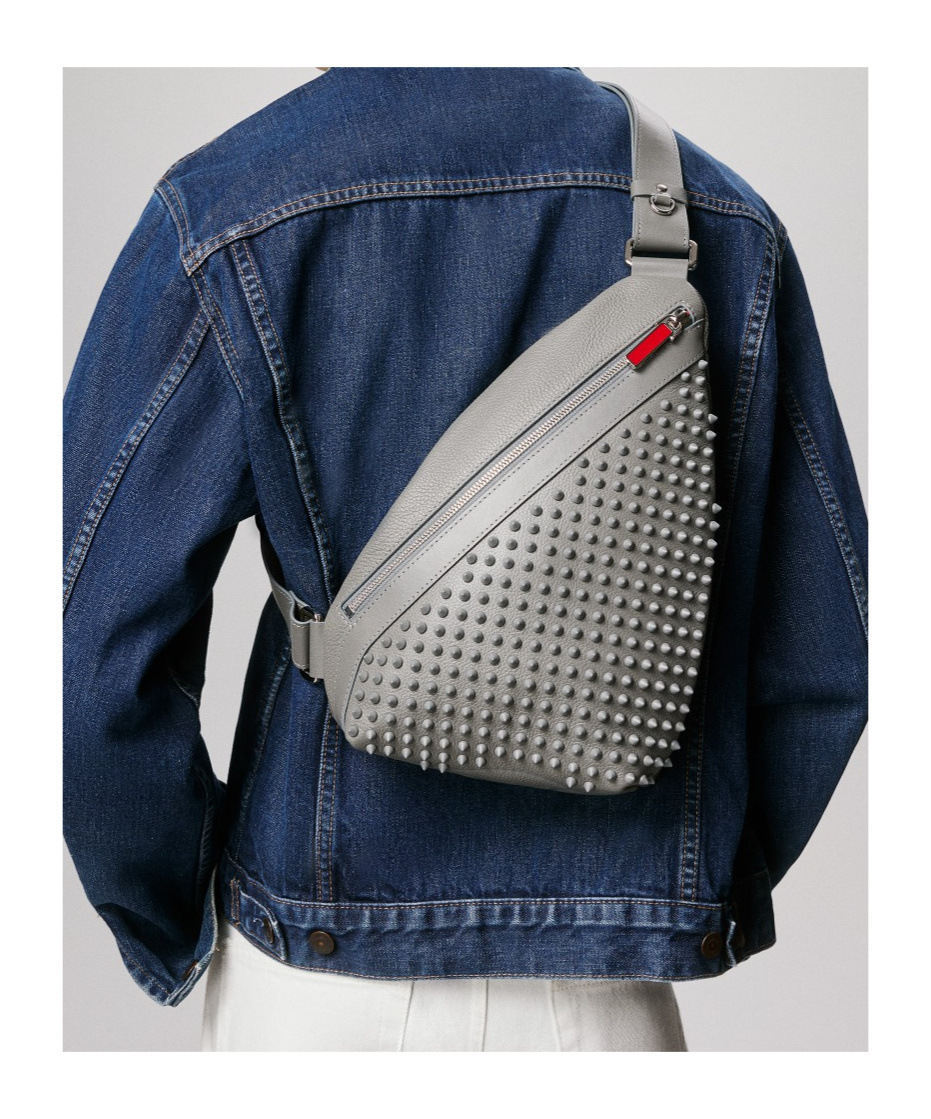 Christian Louboutin Funky Cross-body Chest Bag In Gray