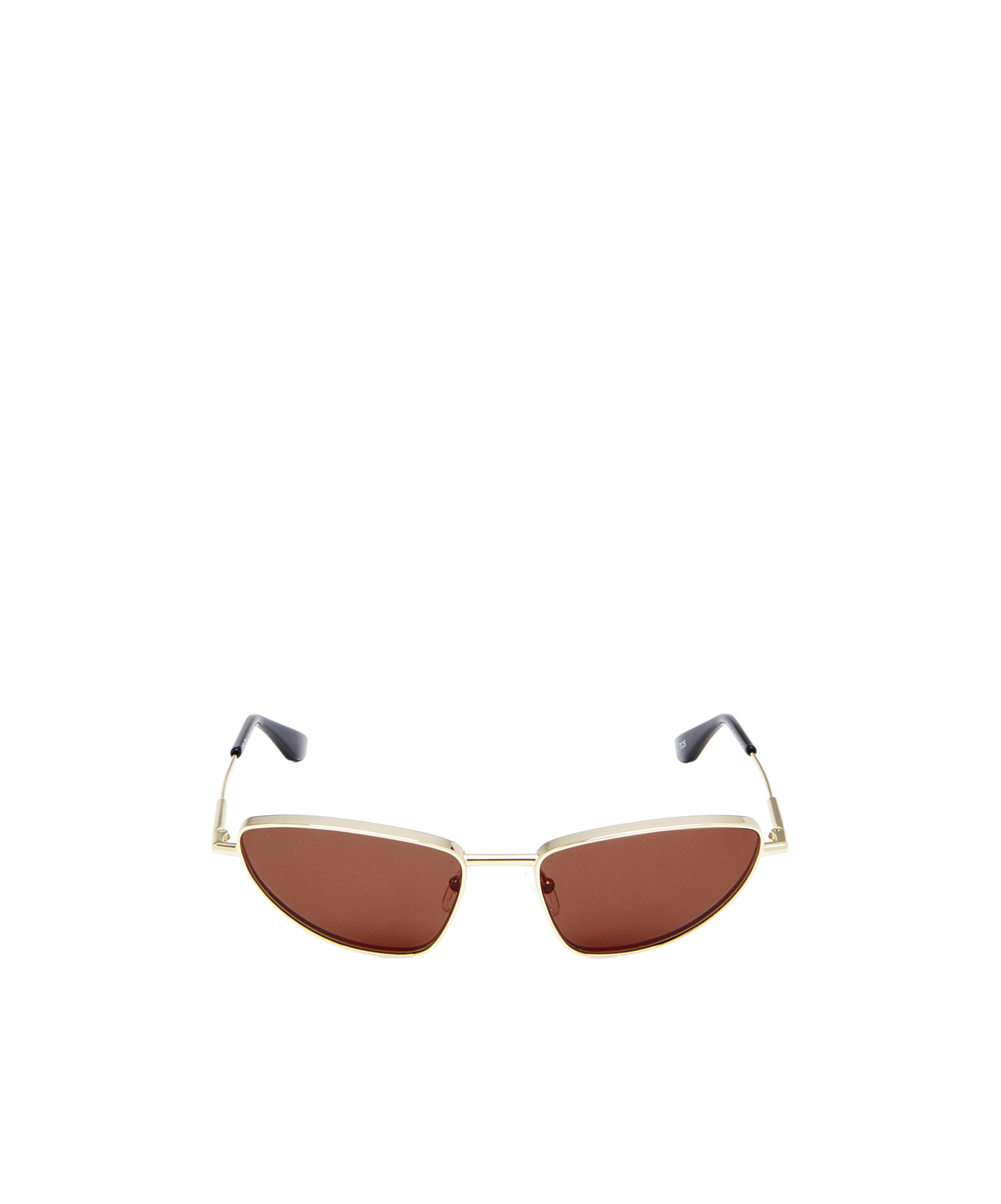Alexander Mcqueen Women's Metal T-bar Soft Cat-eye Sunglasses In Brown/gold