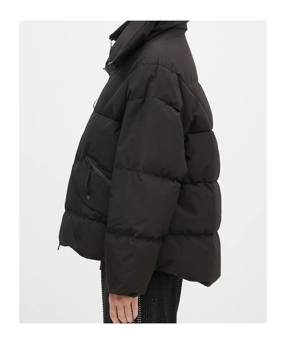Woolrich Lapel Down Jacket In Black