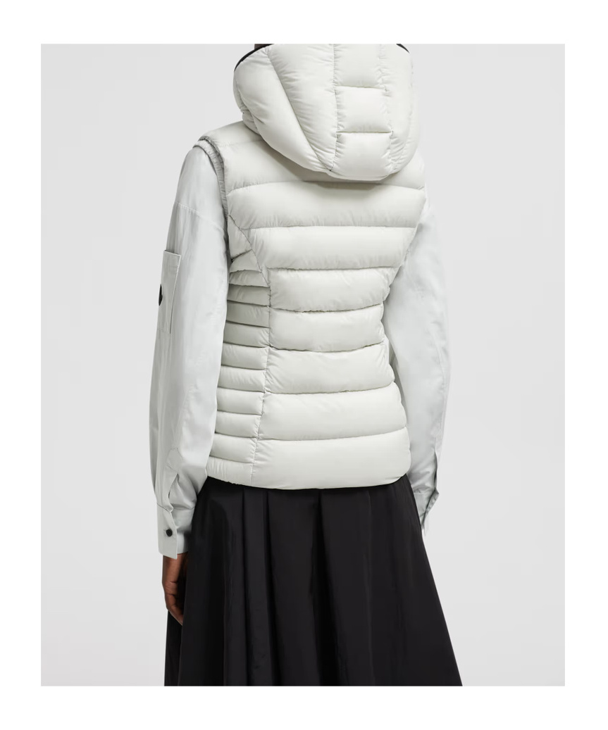Moncler Aliterse Down Hooded Vest In White