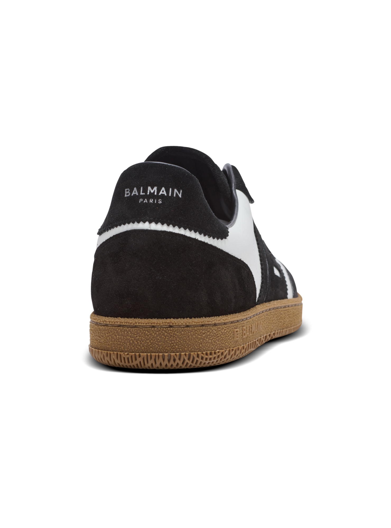 Balmain Swan Trainers In Calfskin And Suede In Black