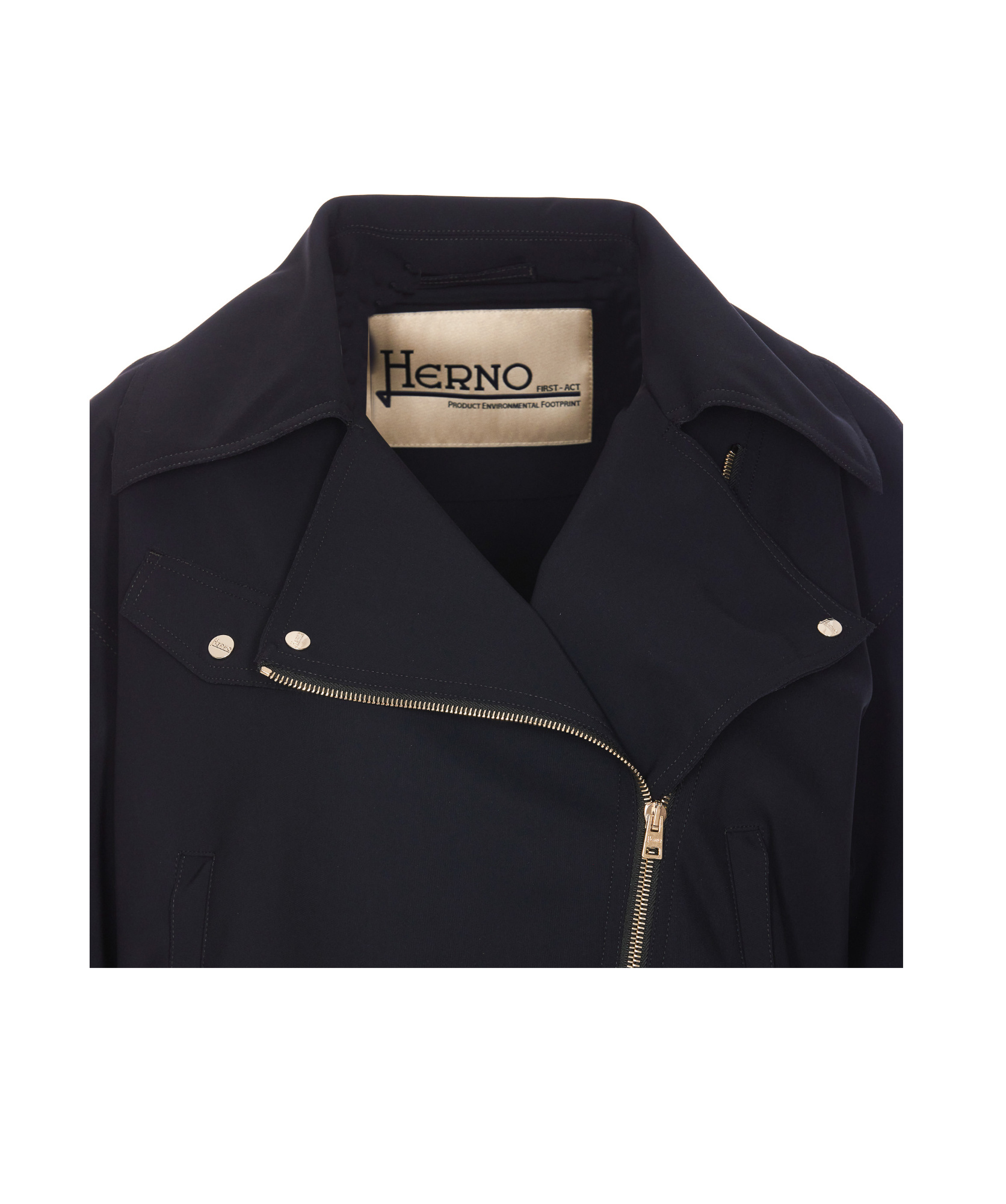 Shop Herno Suede Jacket In Black