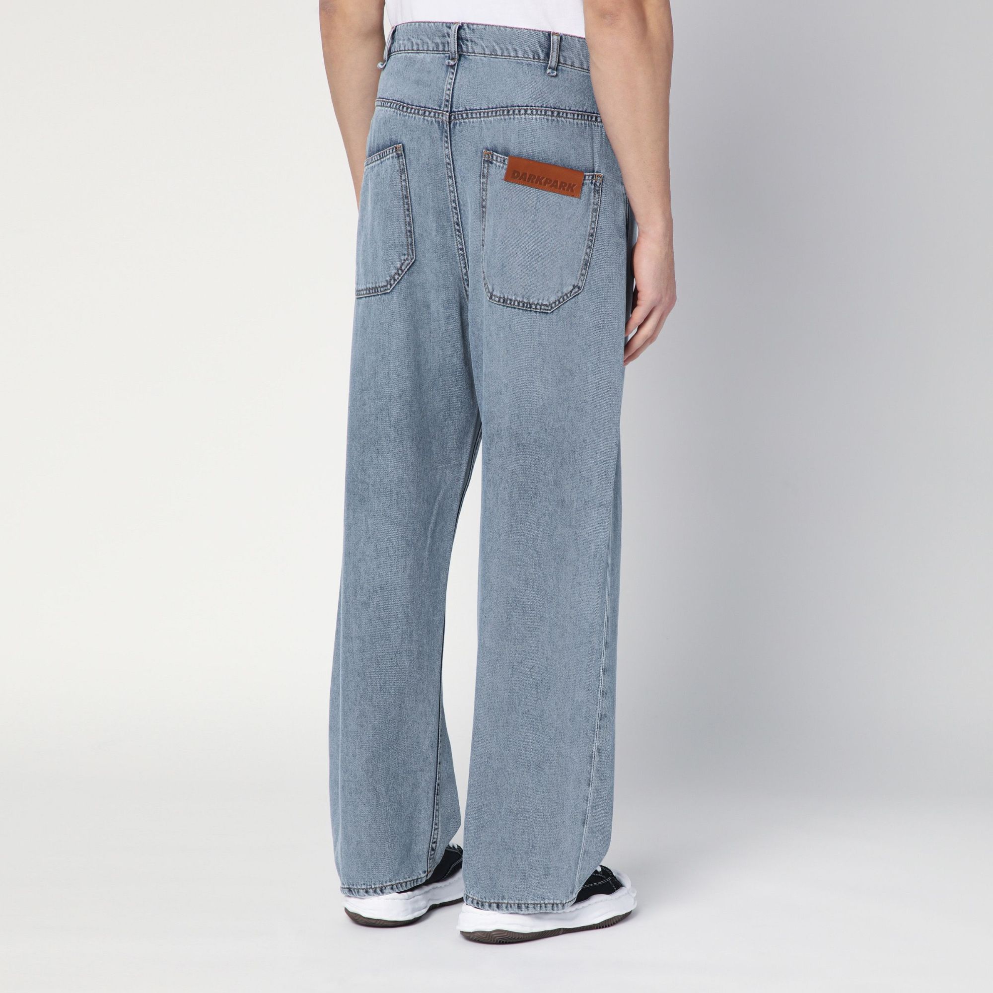 Darkpark Wide-leg Donte Blue Washed Jeans In Blue