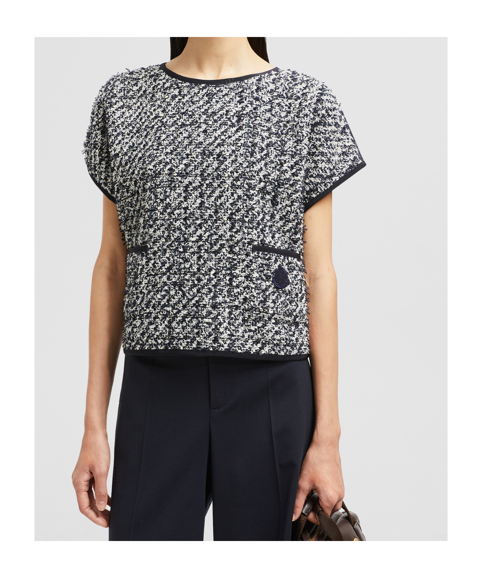Moncler Short-sleeved Top In Gray