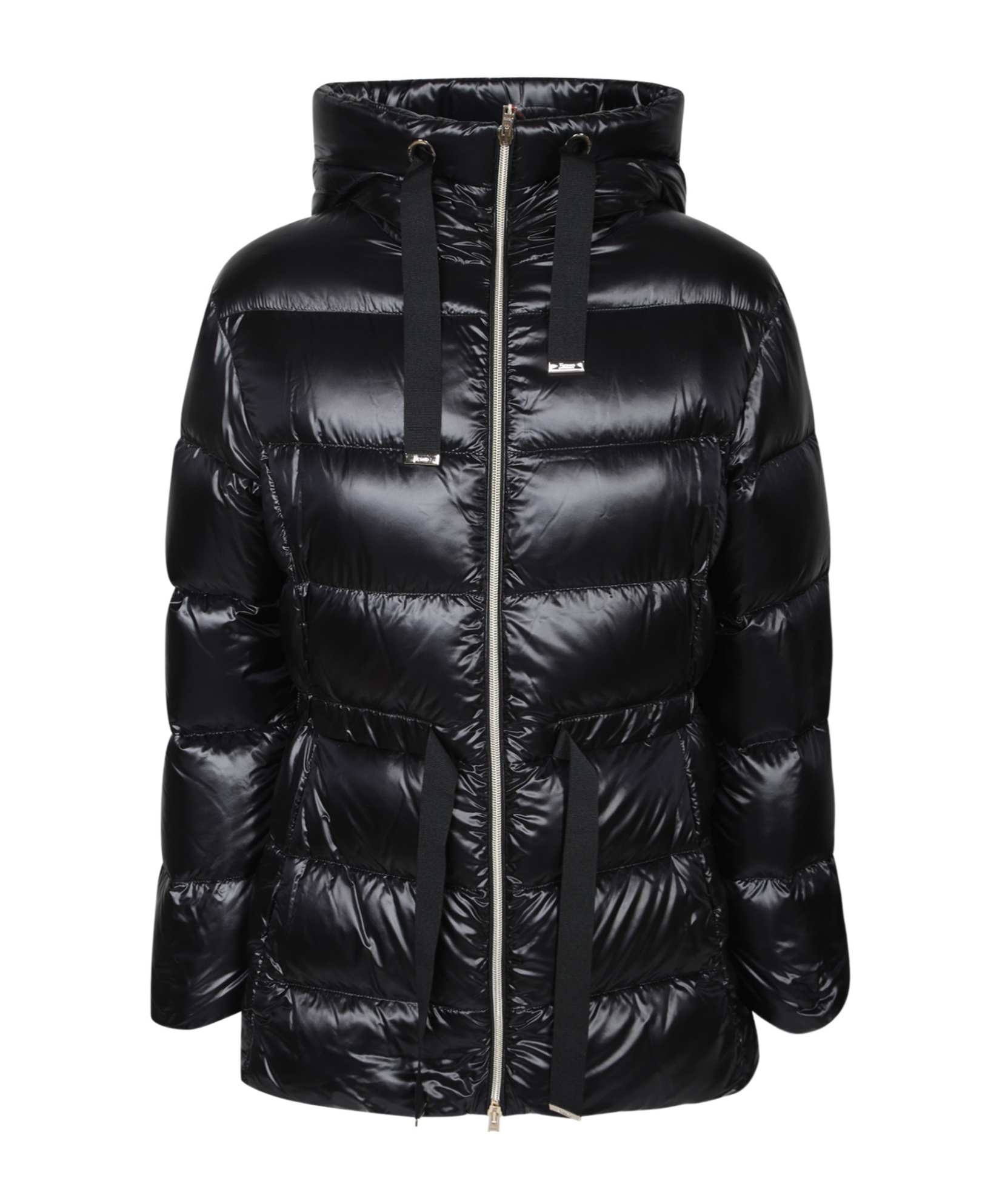 Herno Black A-shape Down Jacket With Hood In Black