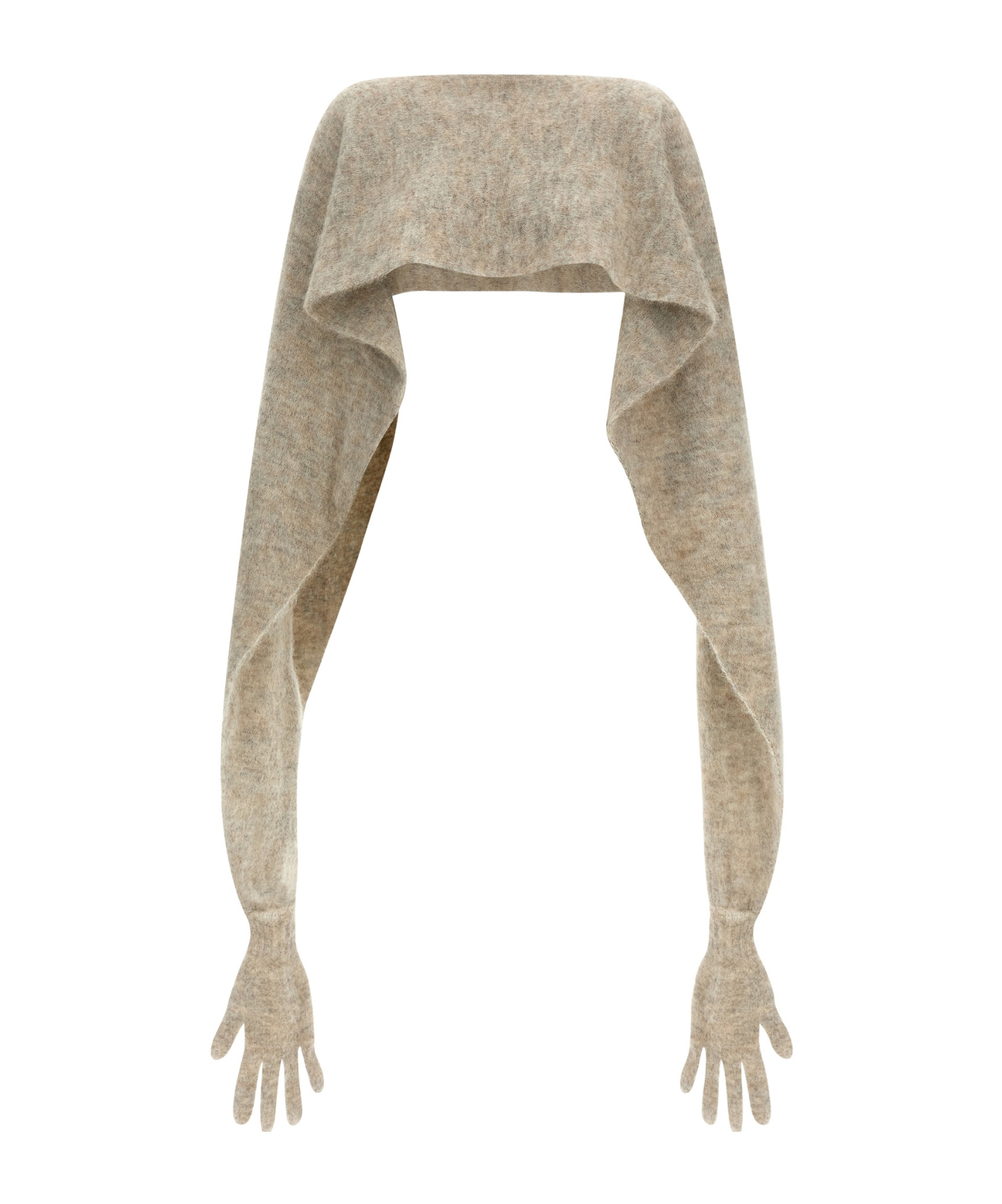 Moschino Gauze Mohair Blend Cape In Green