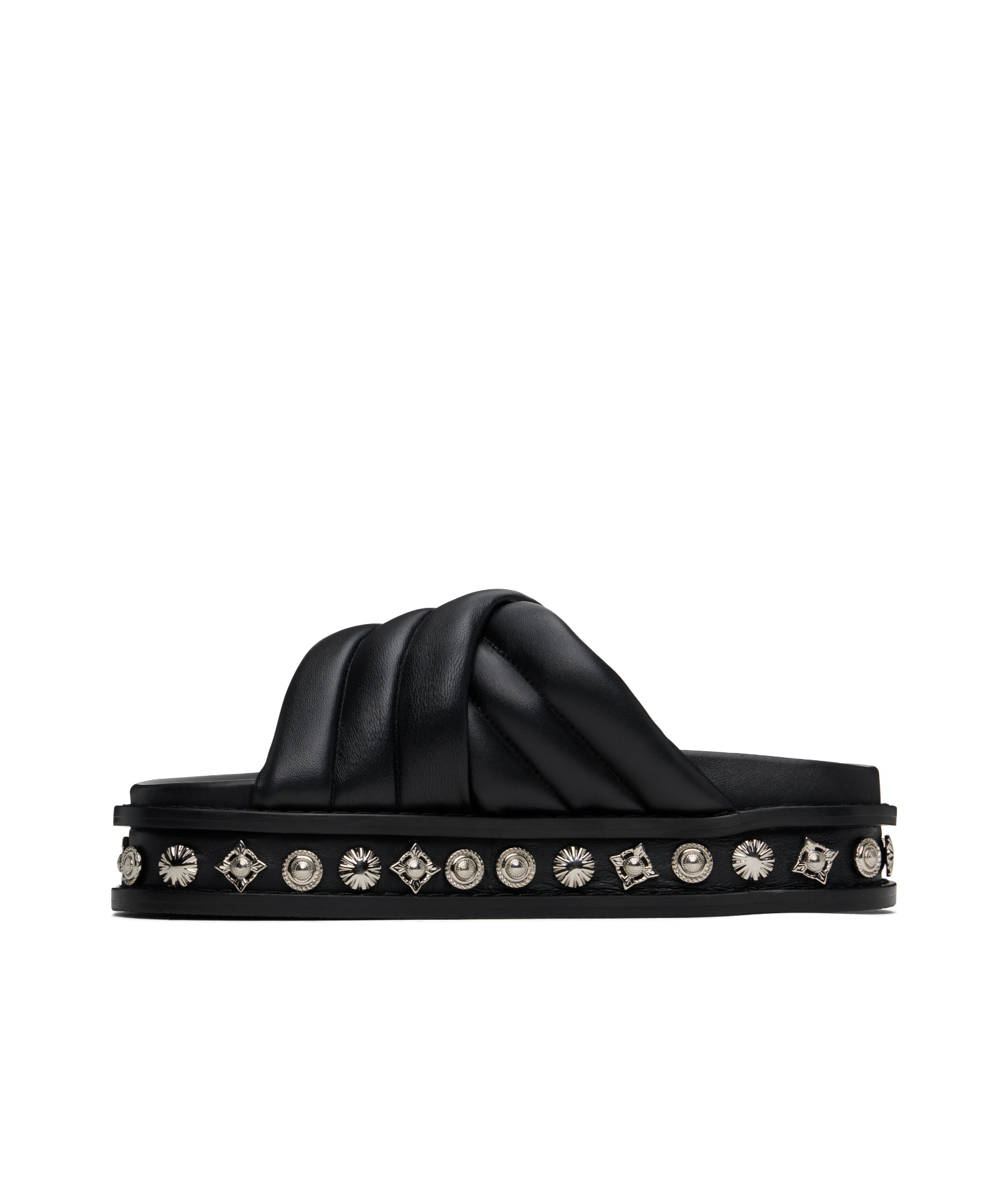 Toga Virilis Embellished Slippers In Black