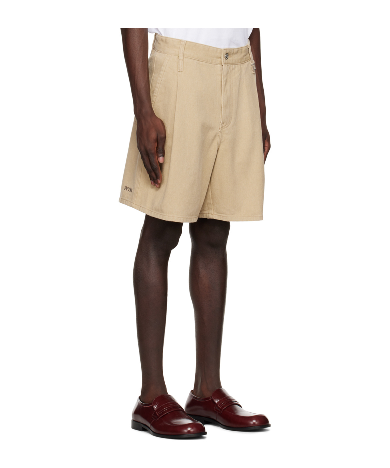 Wooyoungmi Beige Pleated Shorts In Neutral