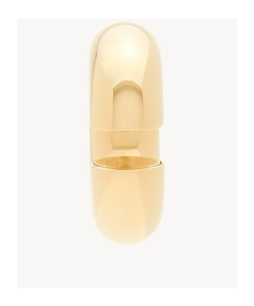 Saint Laurent Oversized Hoop Ear Cuff In Yellow