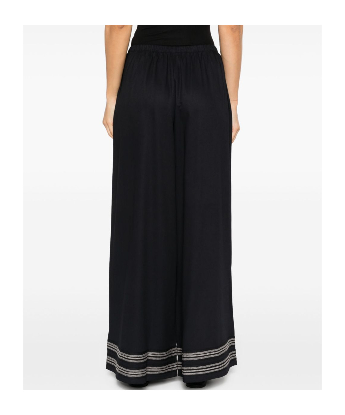 Bode Wide-leg Casual Pants In Black