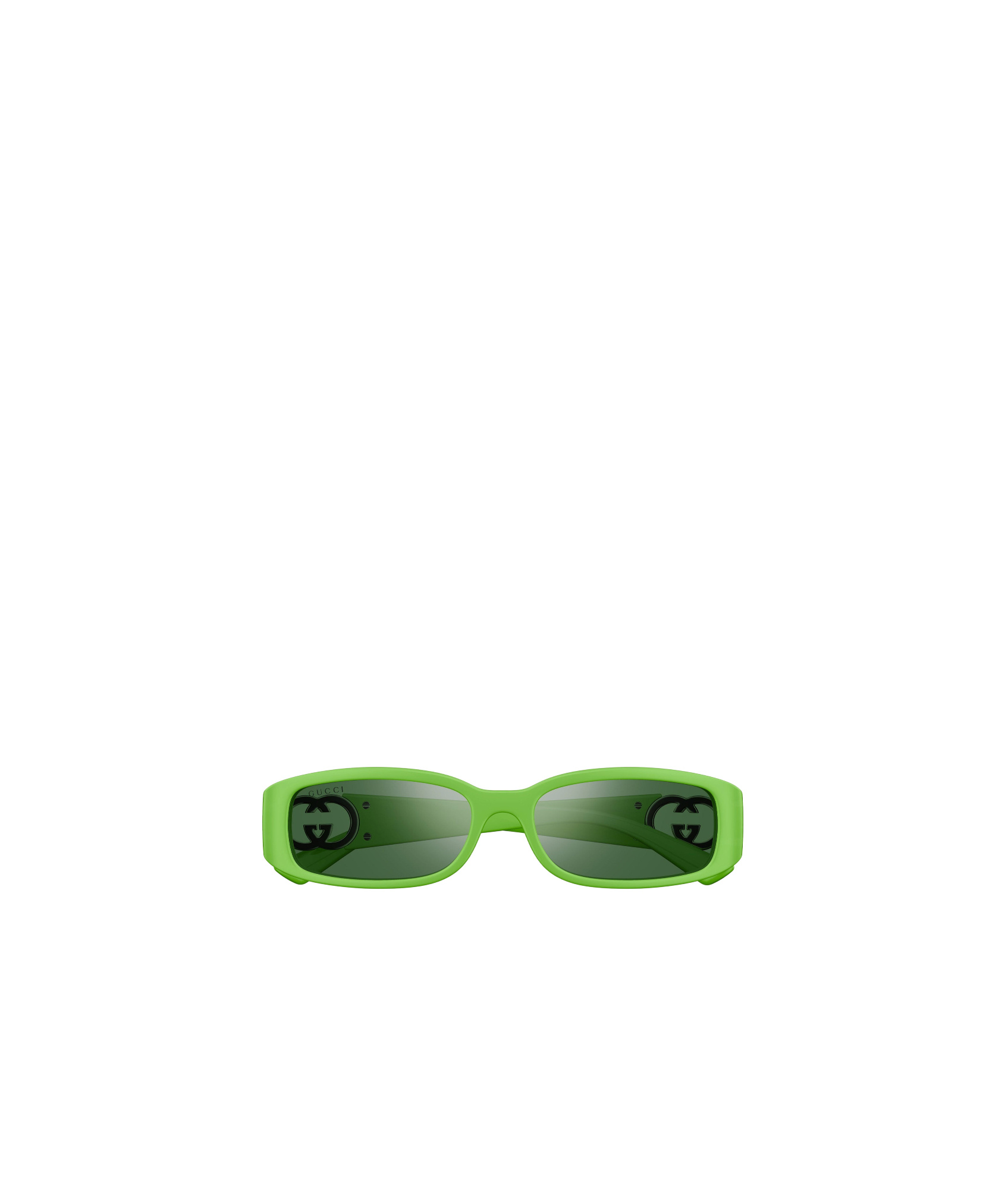 Gucci Geometric Frame Sunglasses In Green