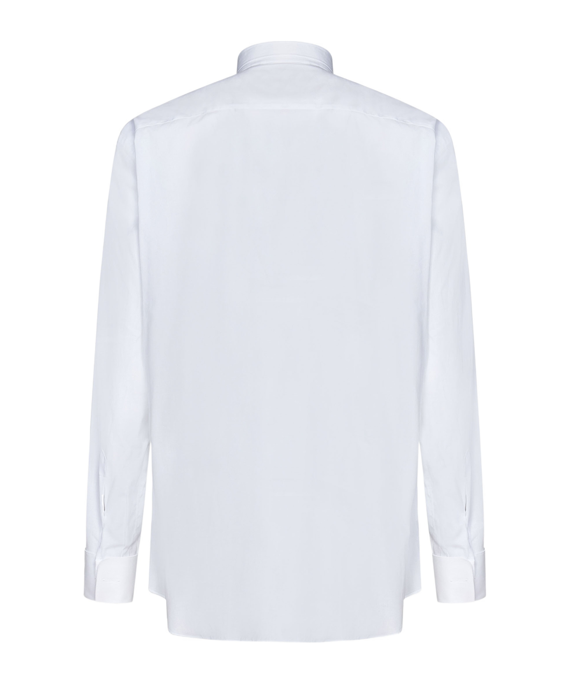 Brioni Cotton Shirt With Wings Collar In White