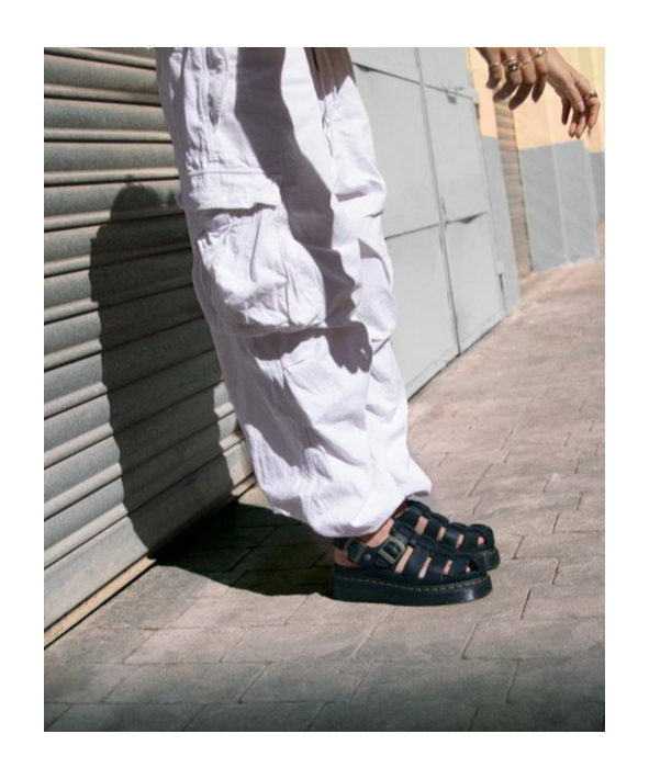 Dr. Martens Wrenlie Fisherman Sandal In Black