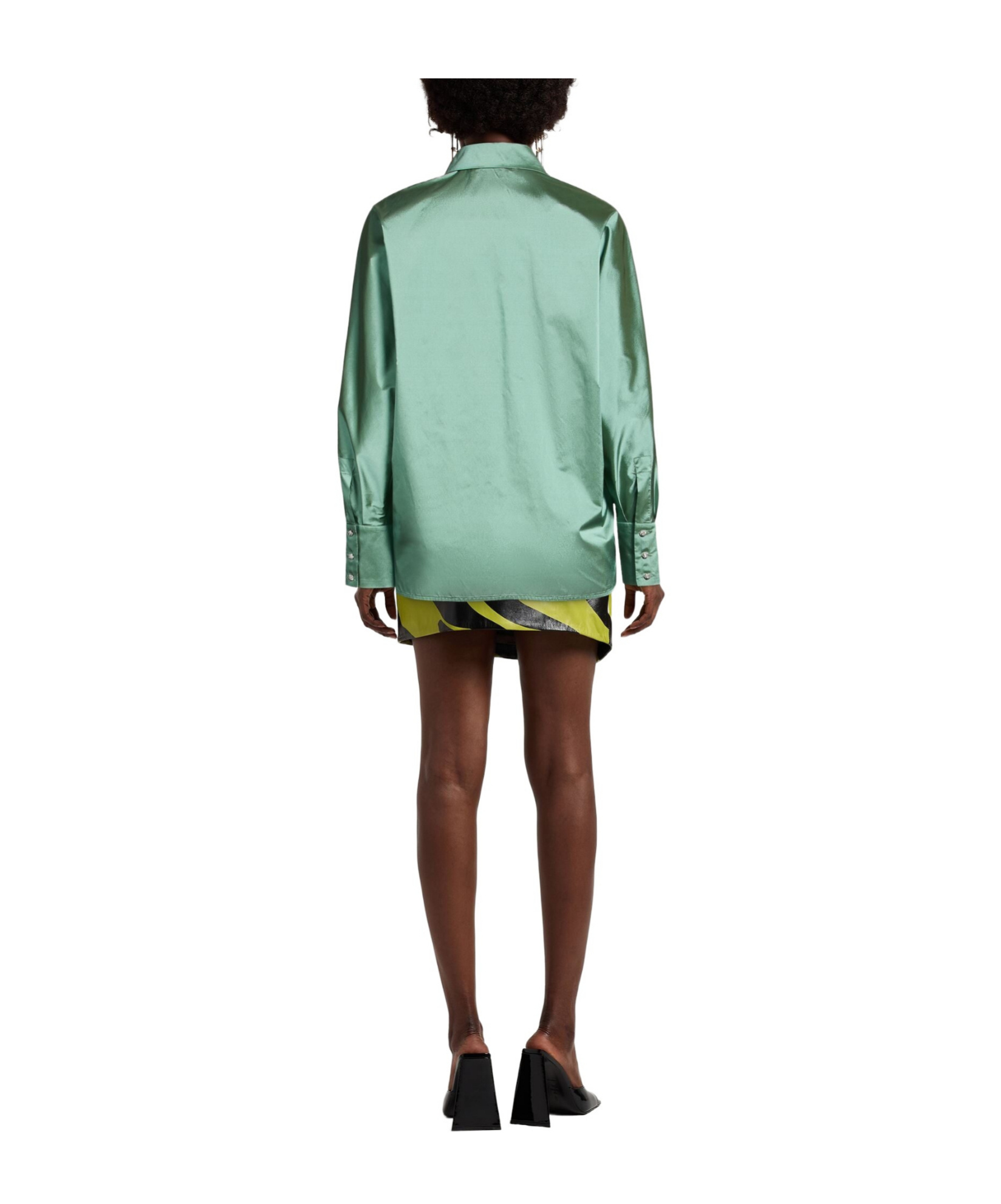 Max Mara Solid Colour Shirts In Green