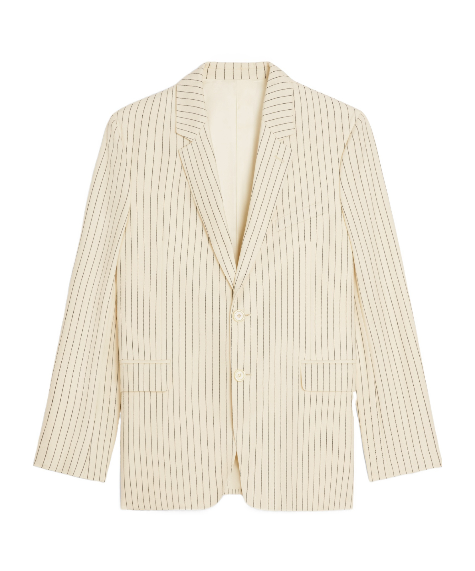Celine Classic Jacket In Striped Wool In White