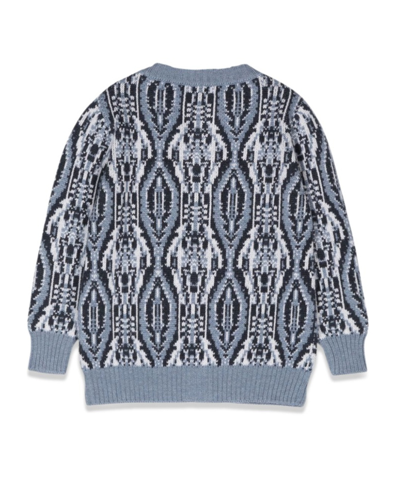 Shop Etro Long-sleeved Sweater Cardigan In Gray