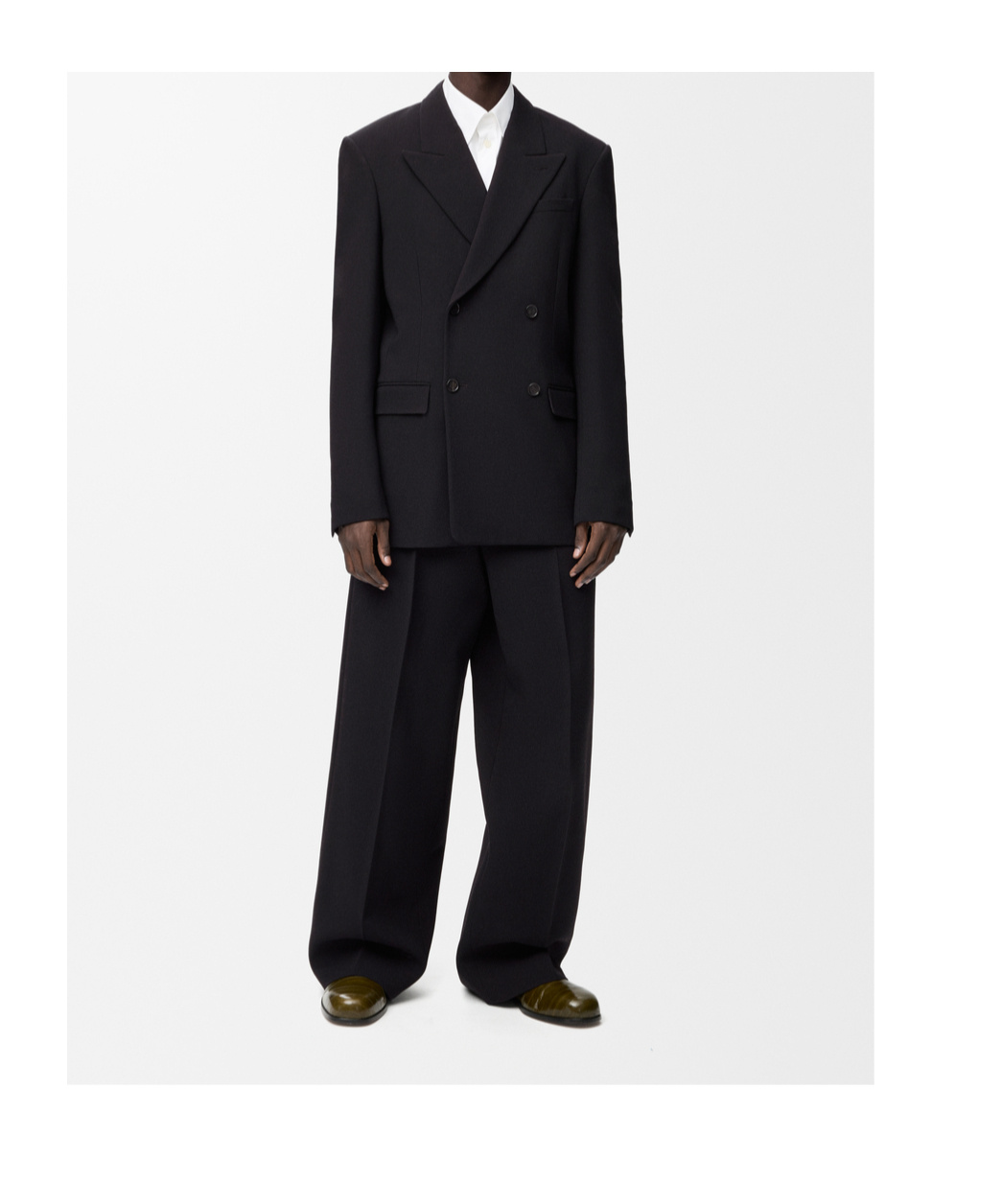 Loewe Wide Leg Trousers In Wool In Black