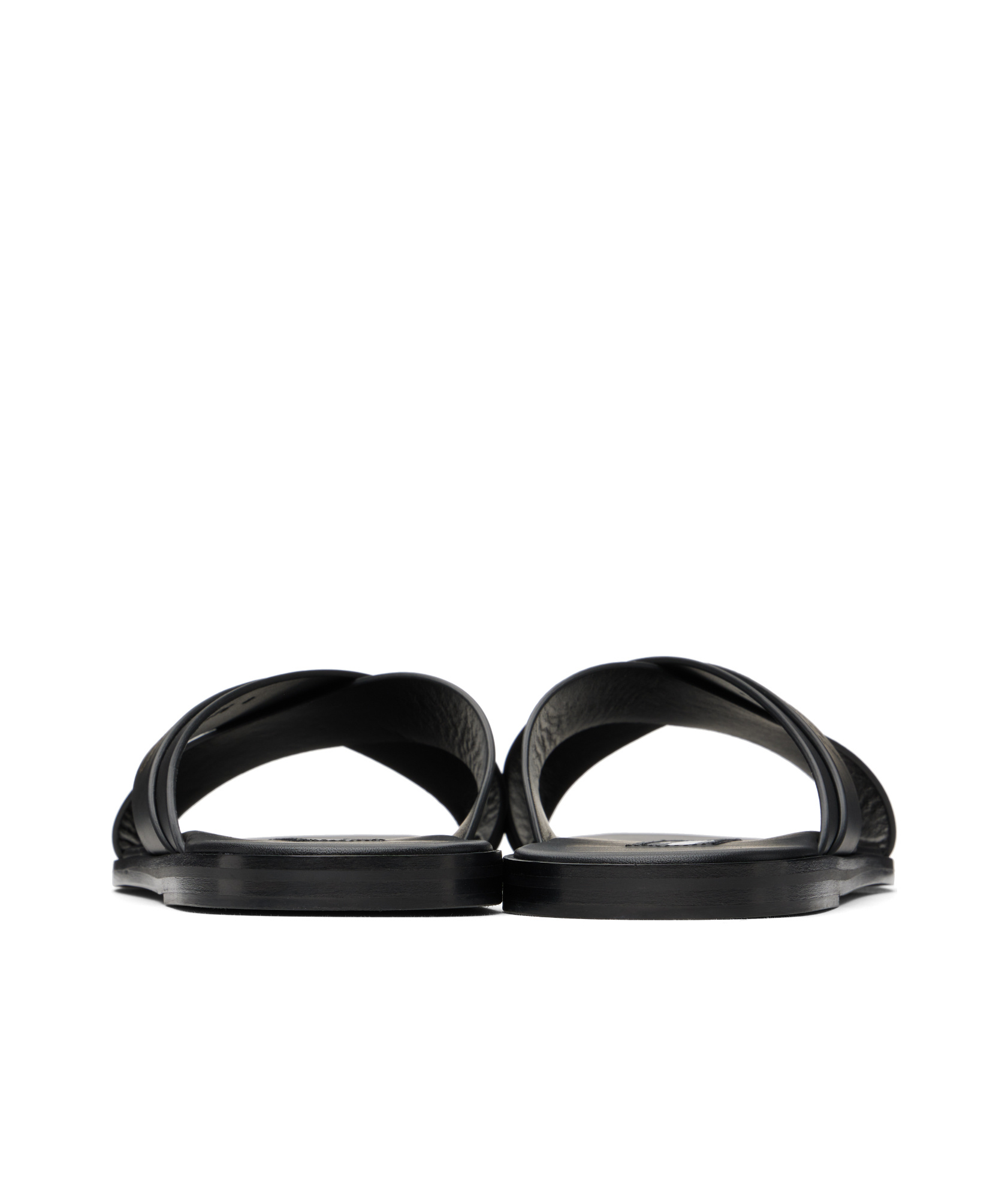 Tom Ford Mens Preston Crossover-strap Leather Sandals Blac